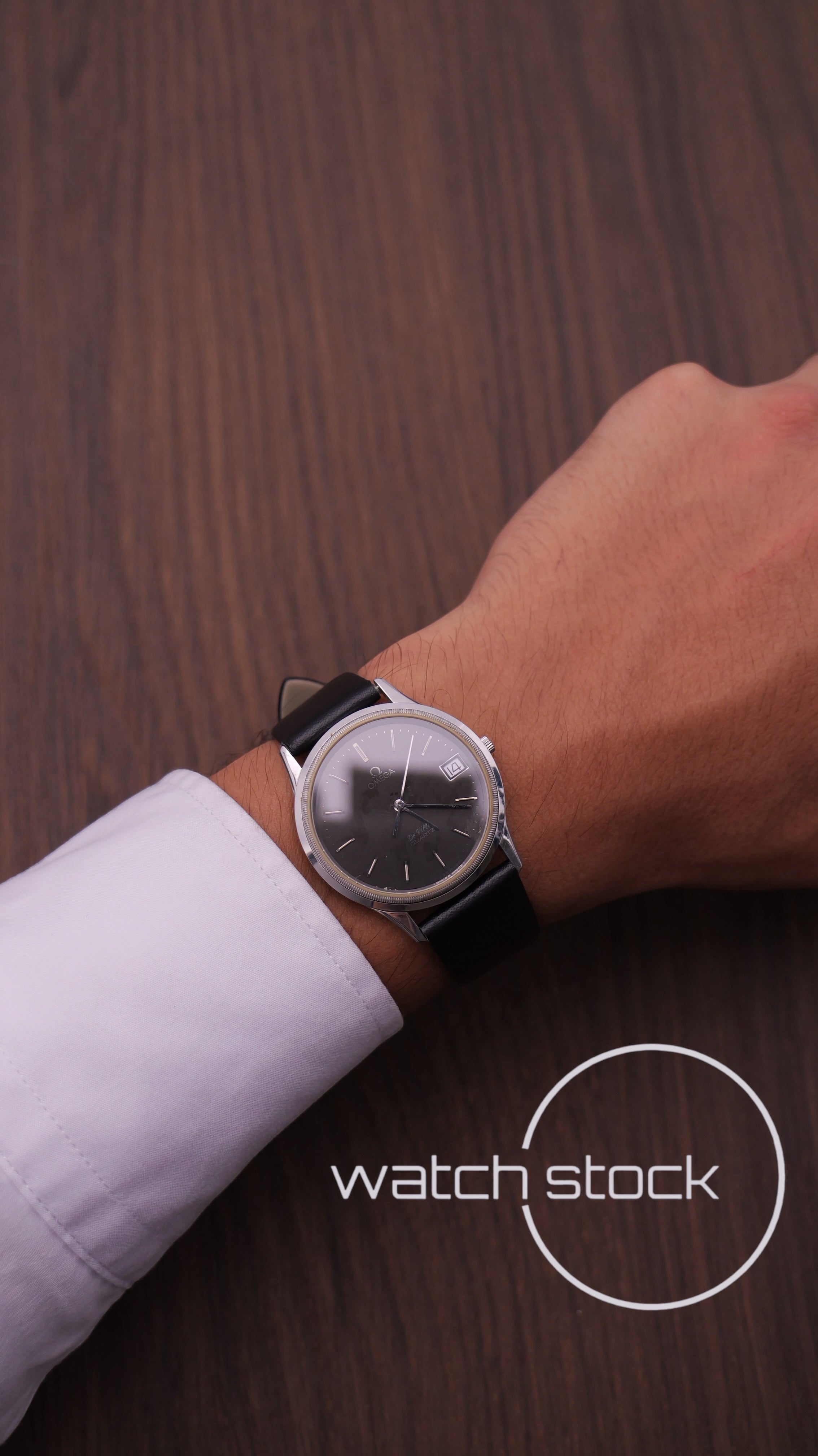 Omega De Ville vintage Quartz Black Dial