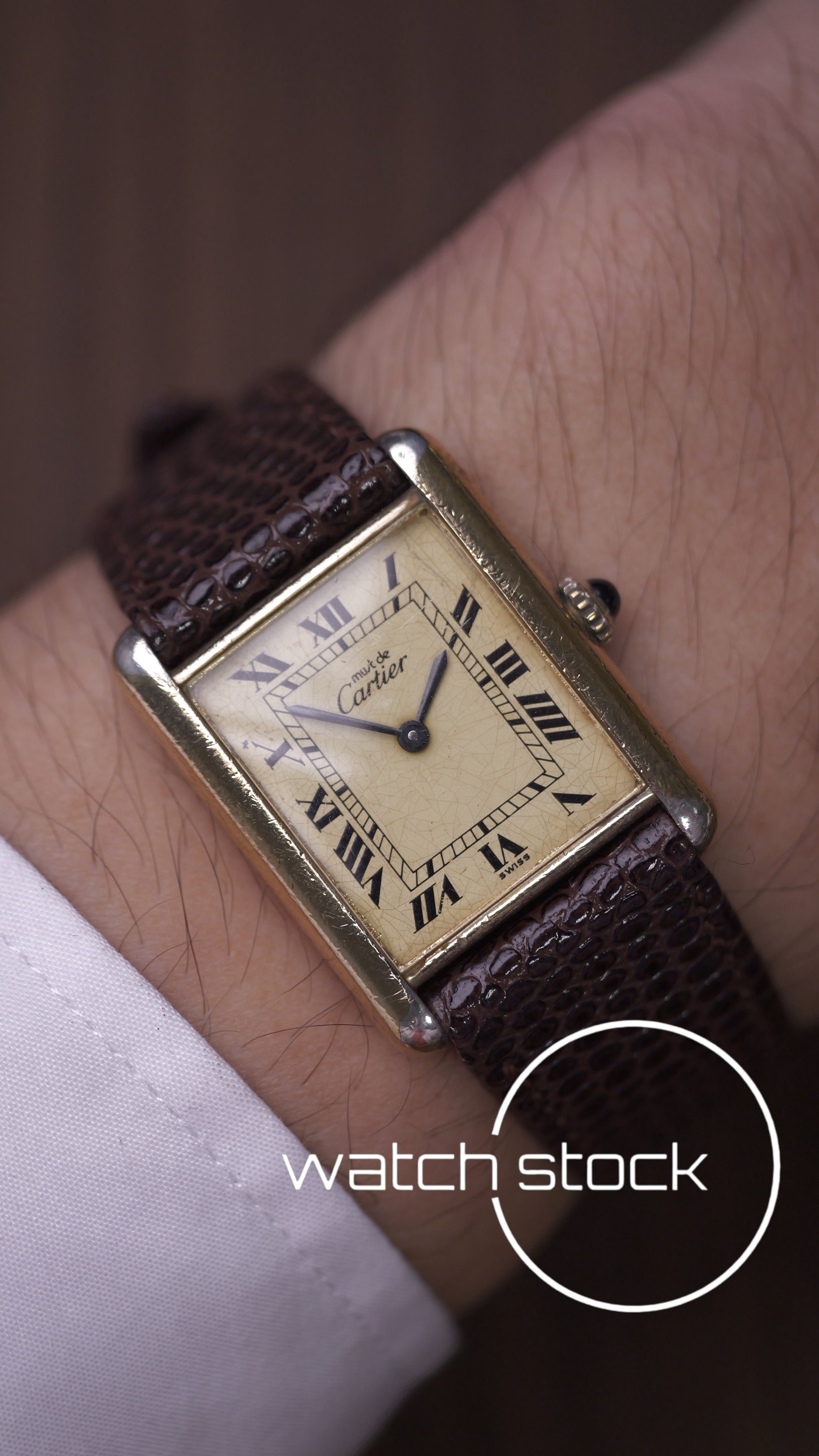 Cartier Tank lemon roman numbers dial taglia 6