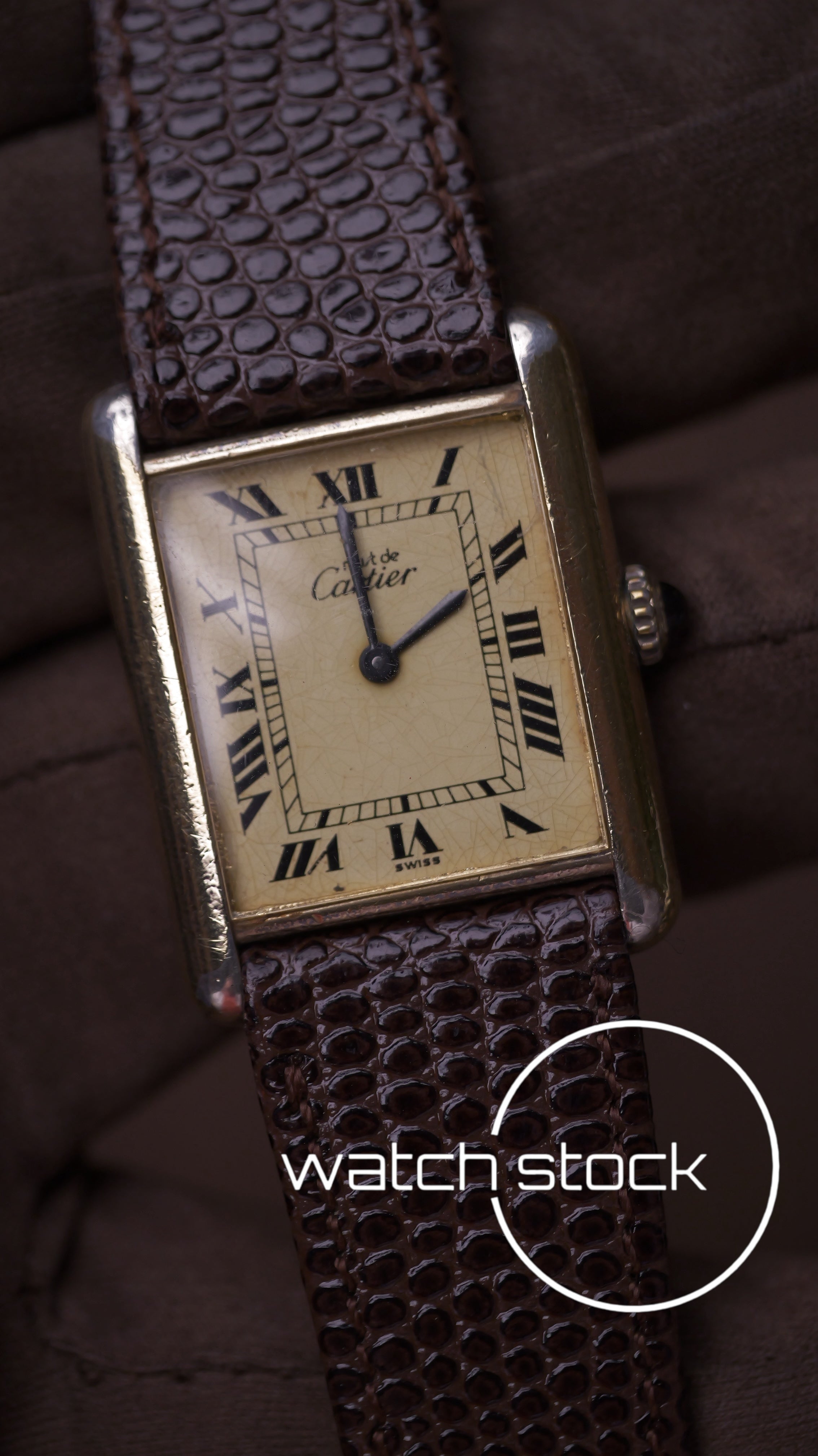Cartier Tank lemon roman numbers dial taglia 6