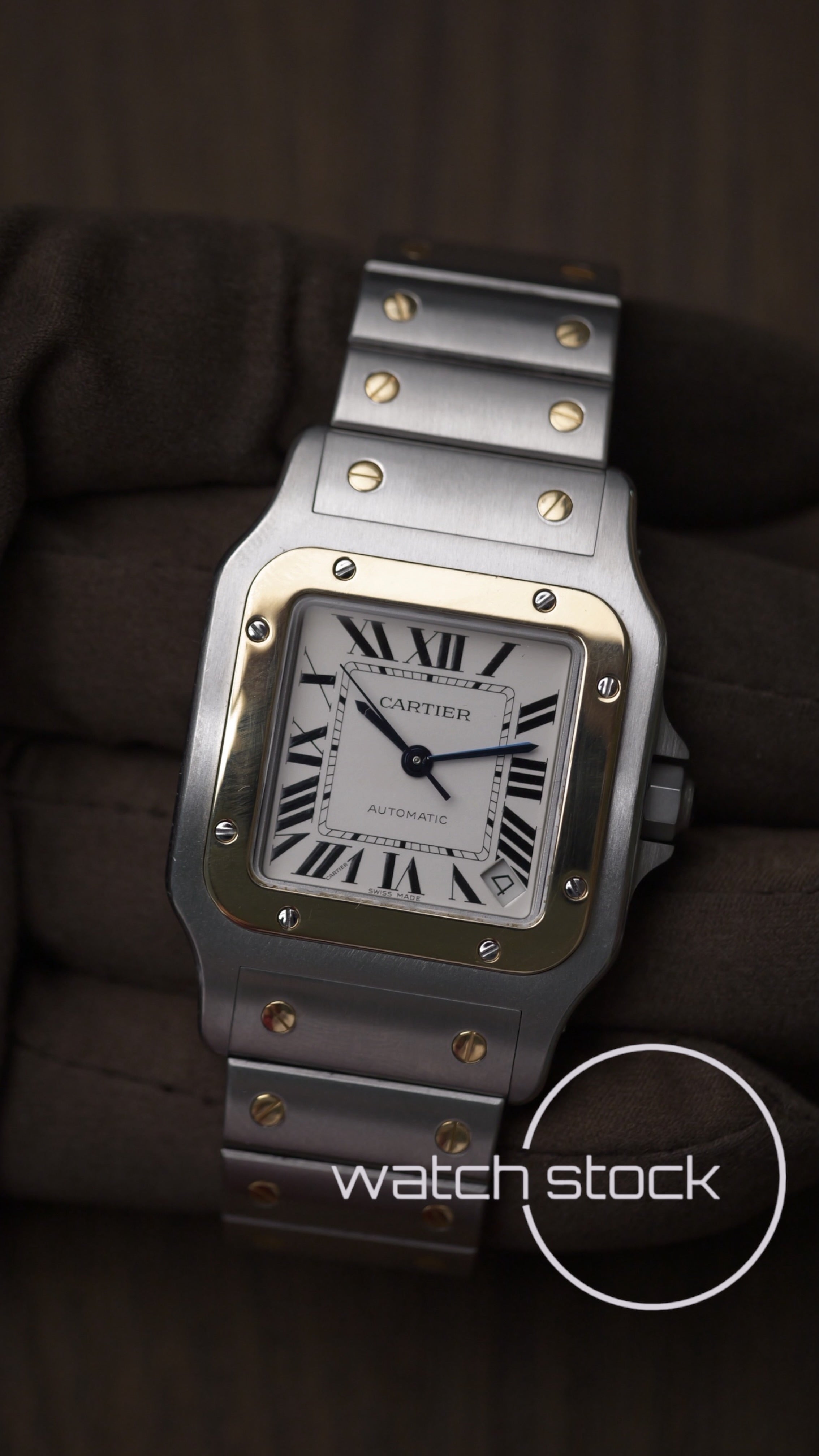 Cartier santos galbee XL Gold Steel ref.2823 Full set Automatic 32x45mm