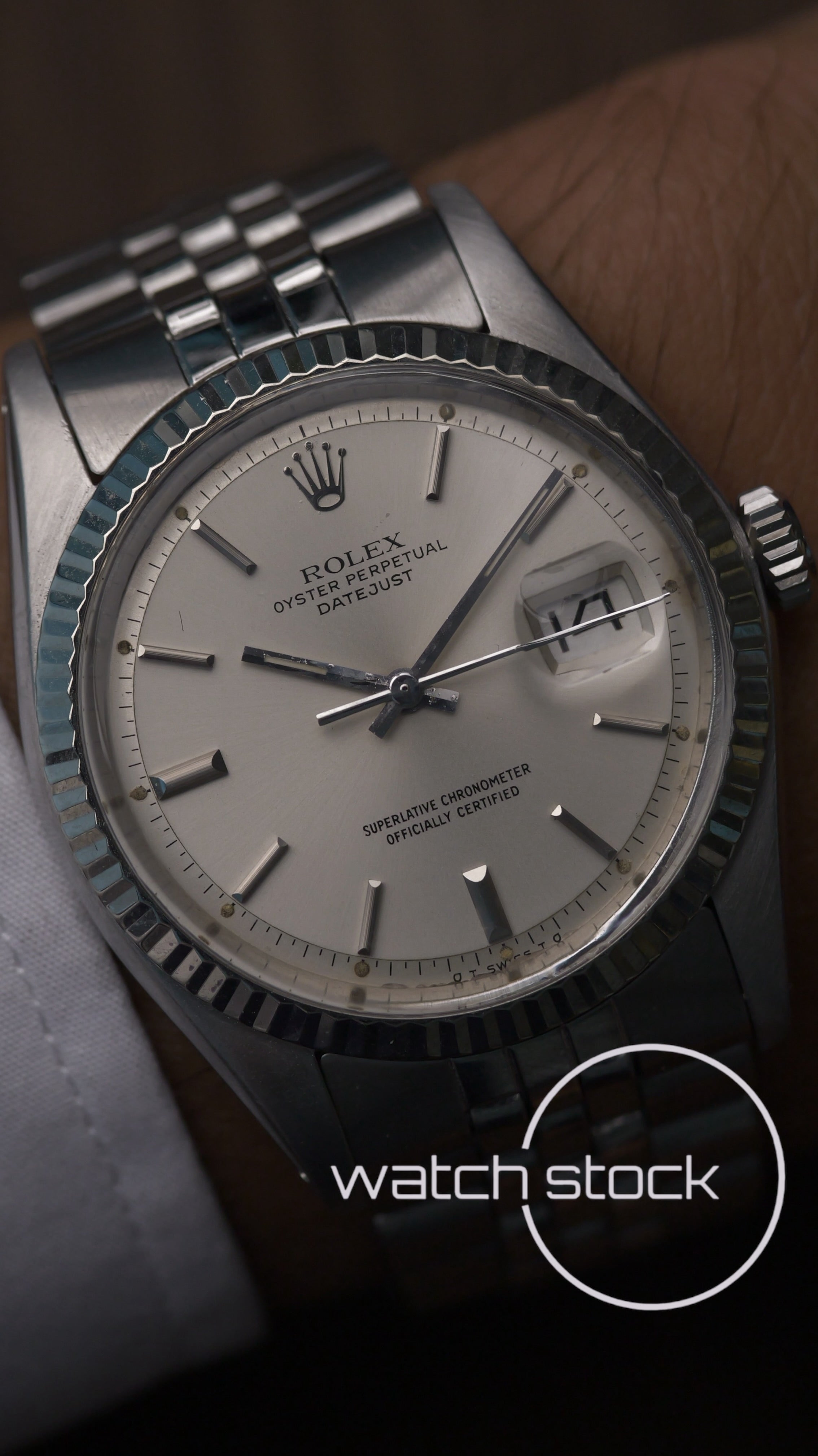 Rolex datejust 36mm ref. 1601 argente dial