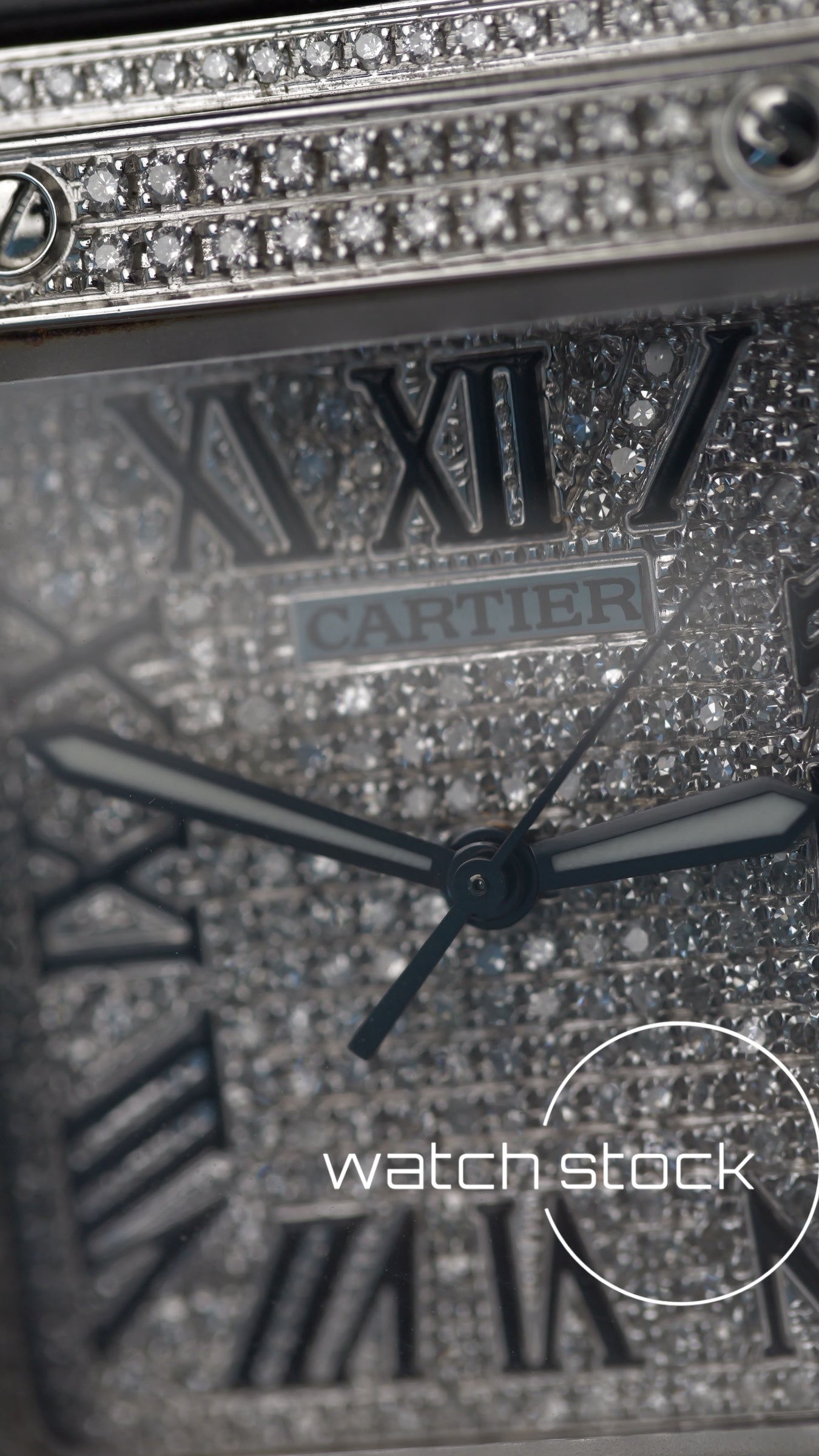 Cartier santos 100 XL ref.2656 Automatic custom diamond