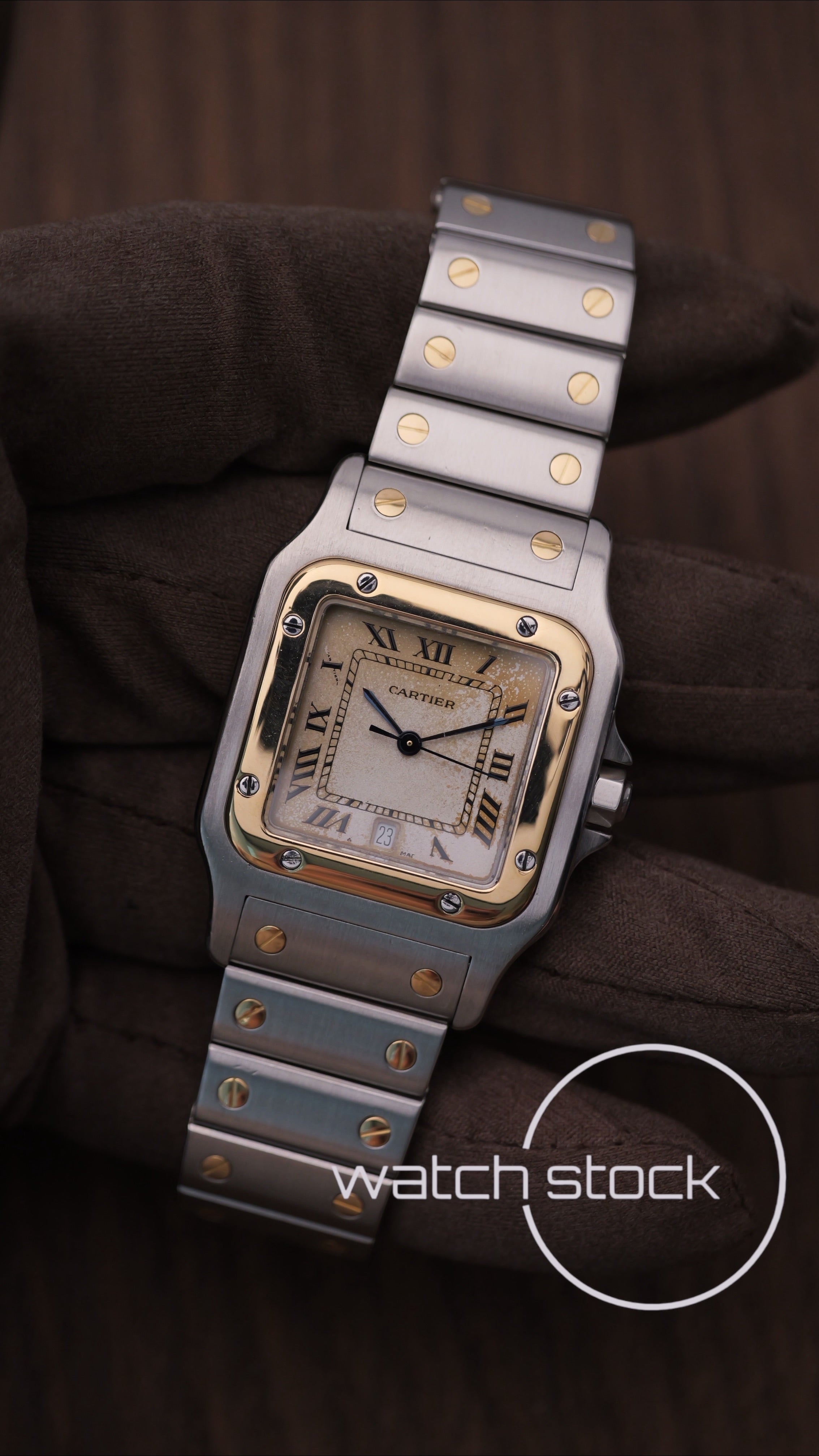 Cartier santos galbee Tropical dial 29x41mm Ref. 187901
