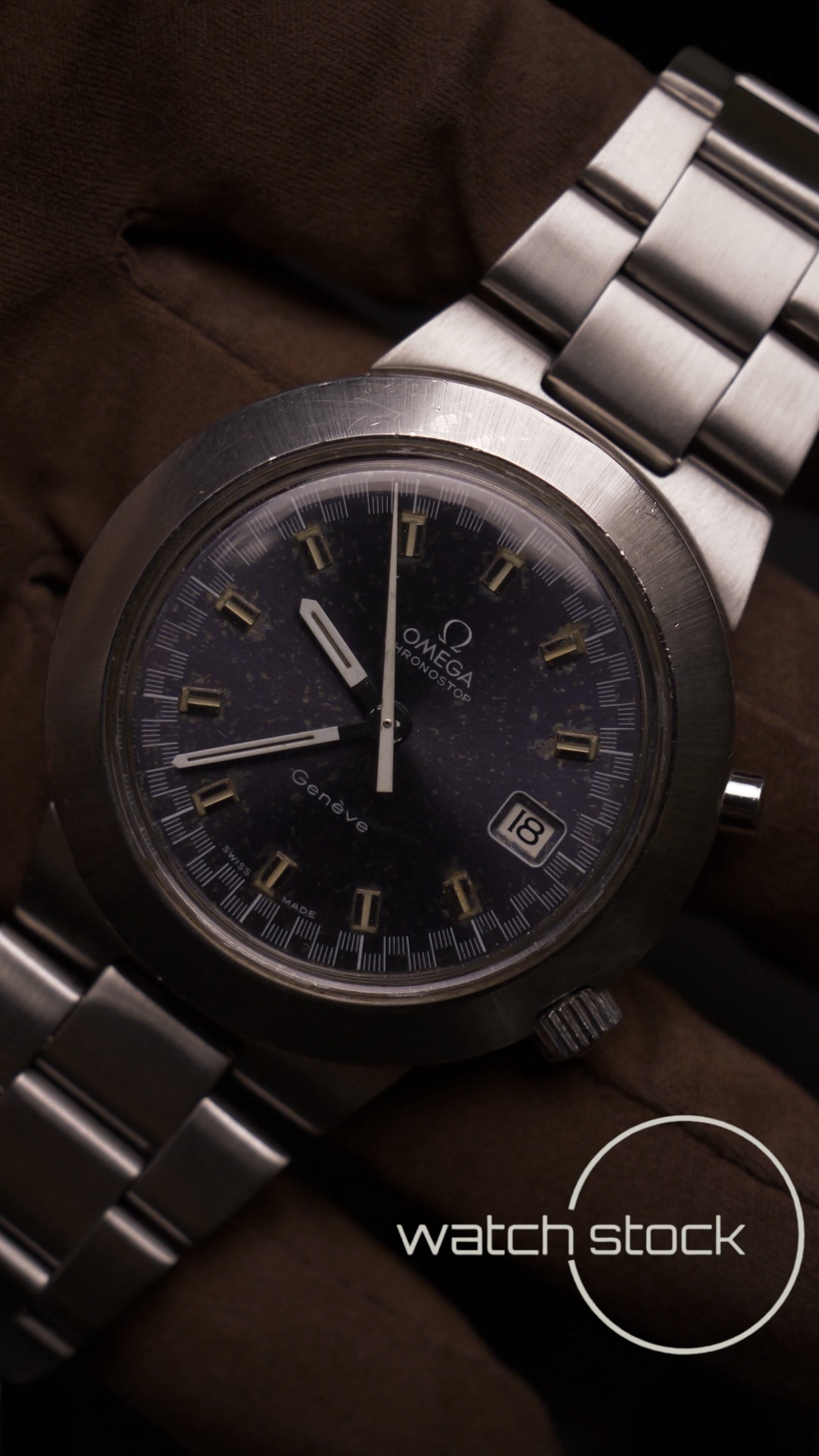 Omega chronostop 41mm blue (violet) dial ref:146.012 RARE Automatic
