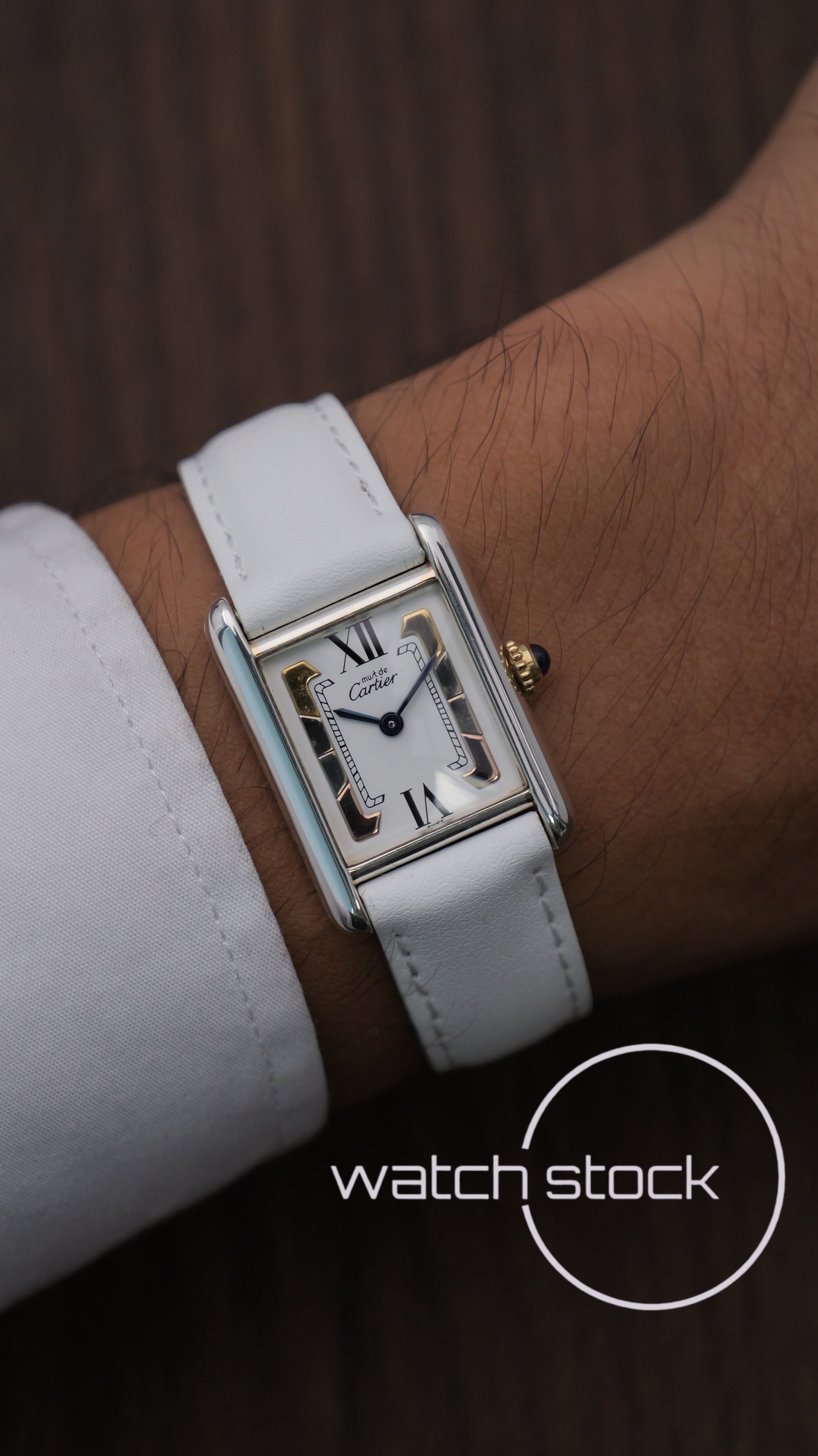 Cartier tank vermeil argent plaque gold ref.1613 tg.3