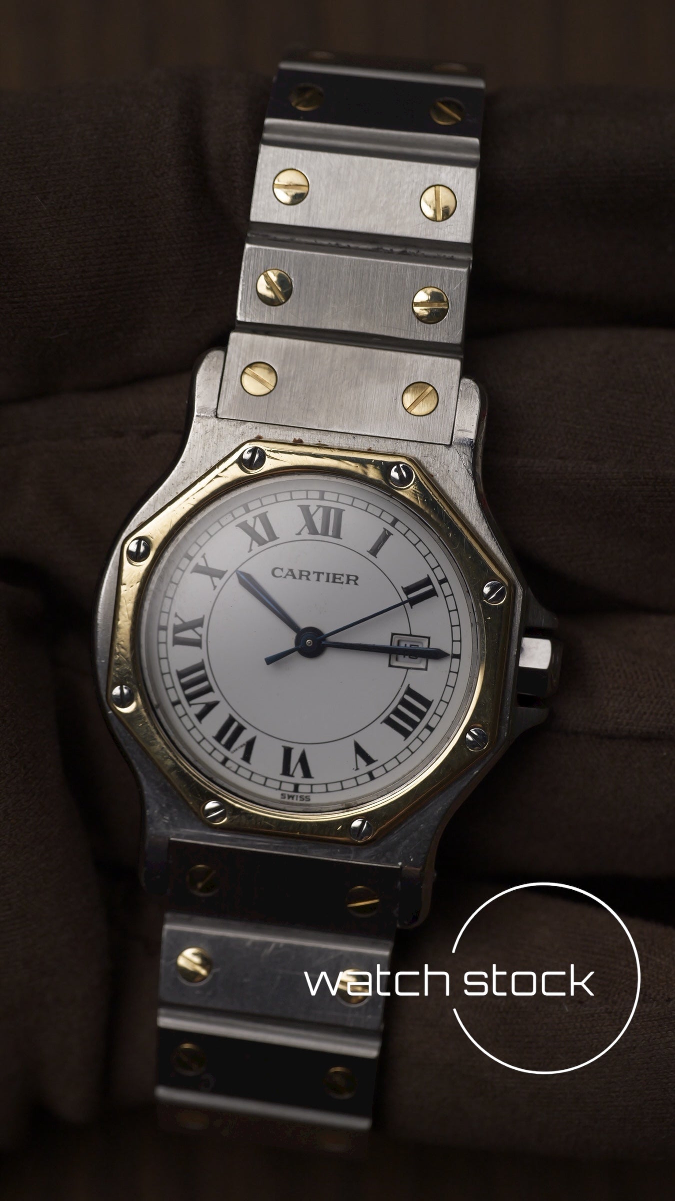 Cartier santos Octagon 30mm Large men ref.2966 Automatic