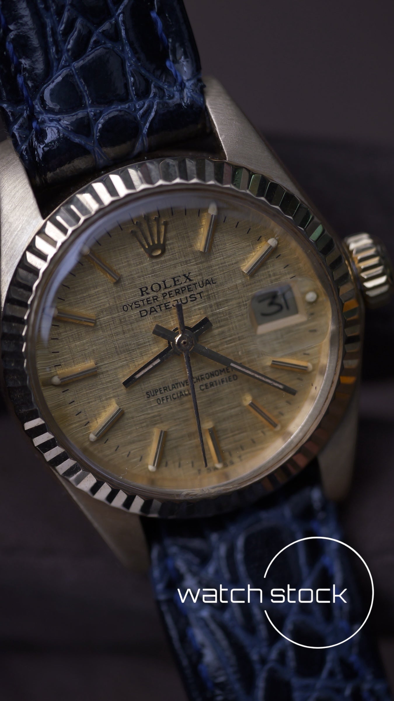 Rolex DateJust lady 26mm oro 18k linen dial