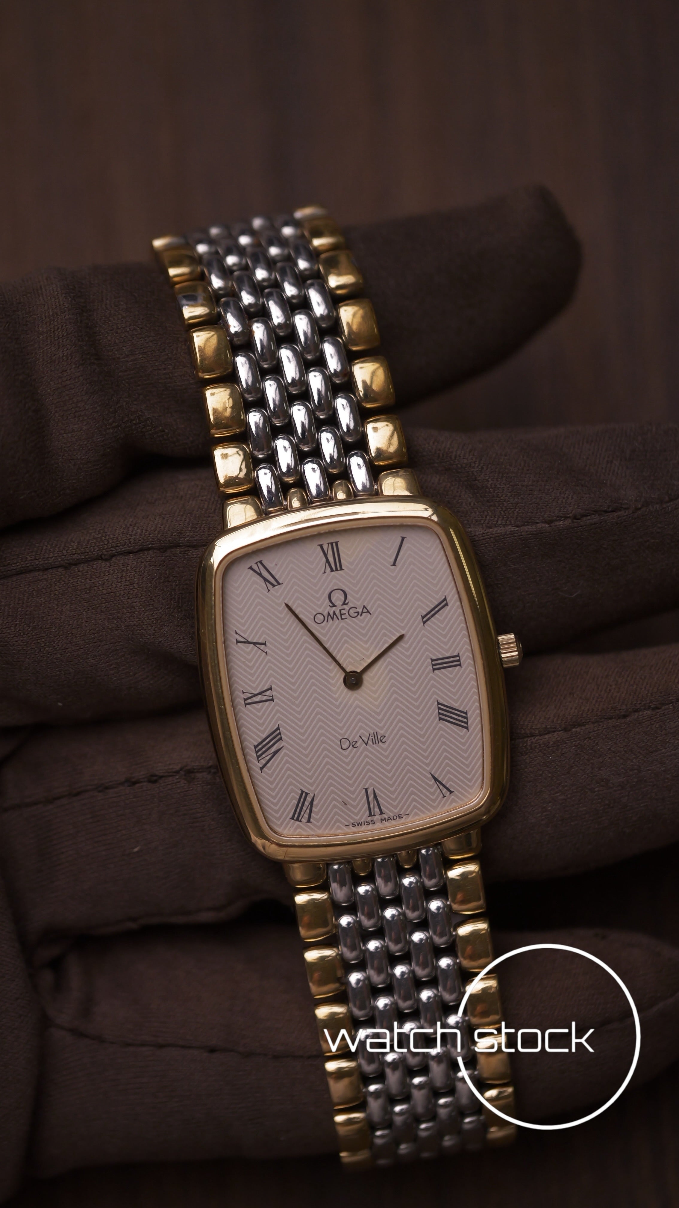 Omega De ville vintage chicchi di riso quadrante onde Quartz 1986