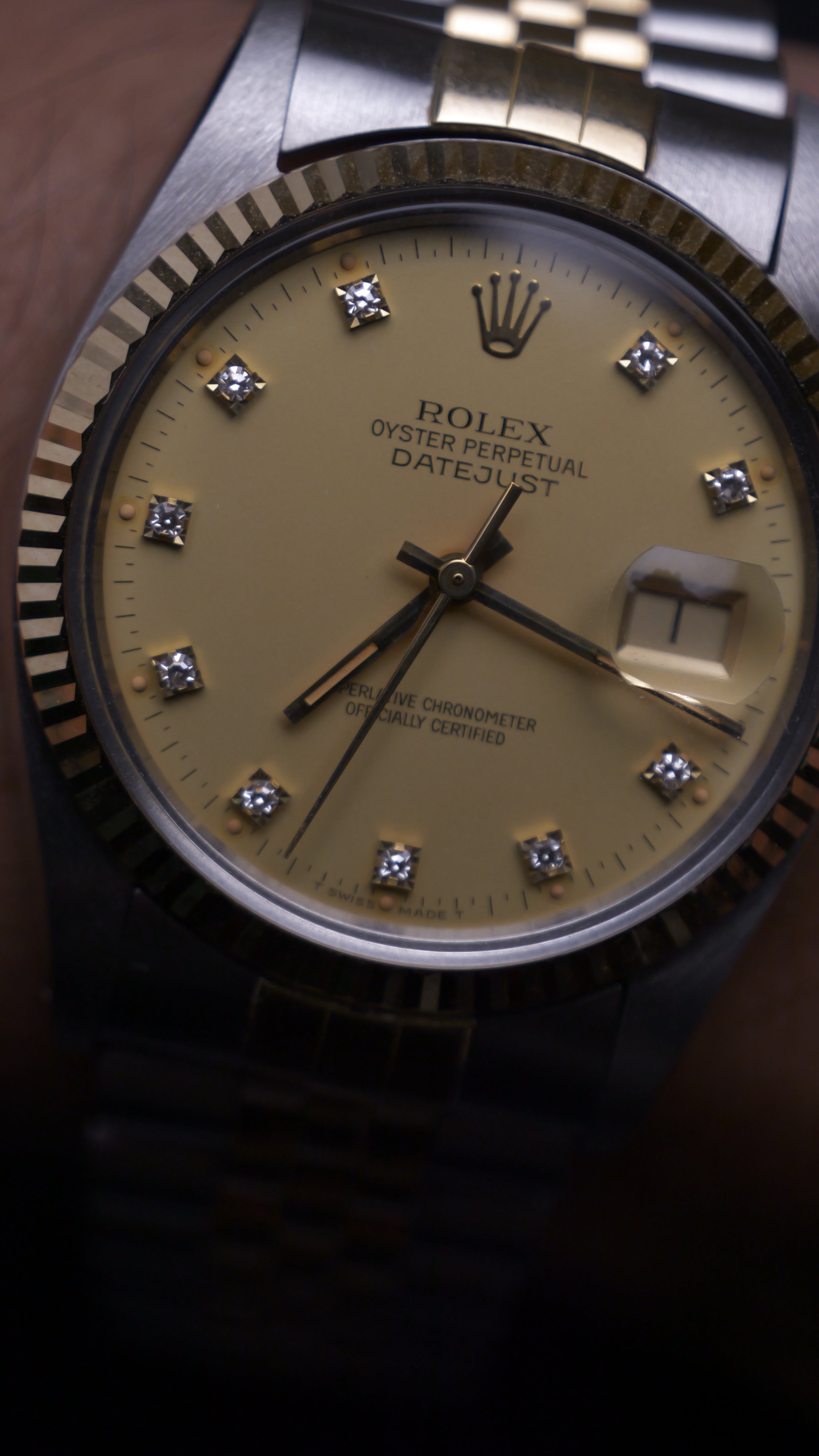 Rolex Datejust acciaio oro e diamanti 36mm ref.16013 full set
