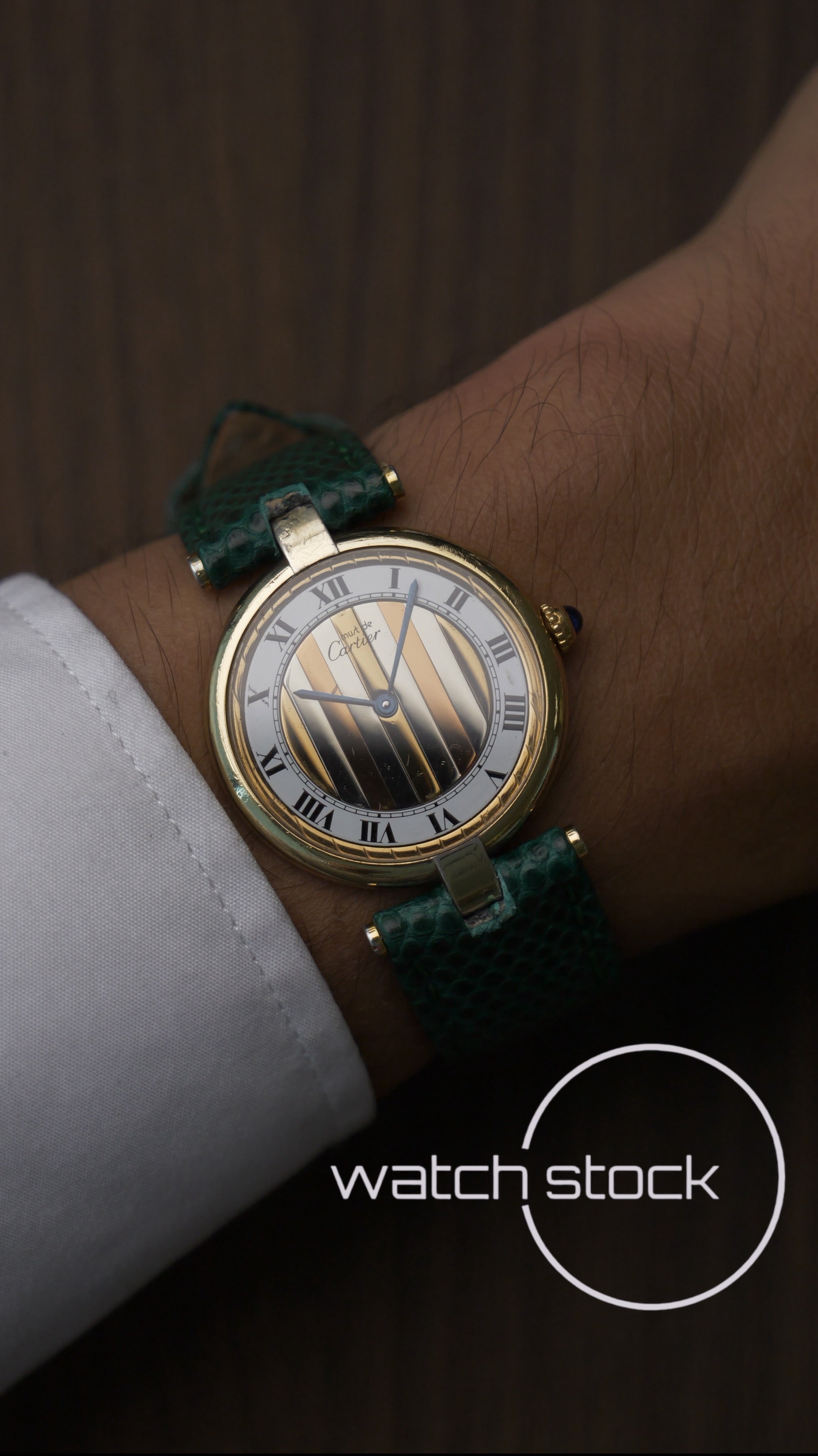 Cartier Vendome 30mm trinity dial unisex 1980