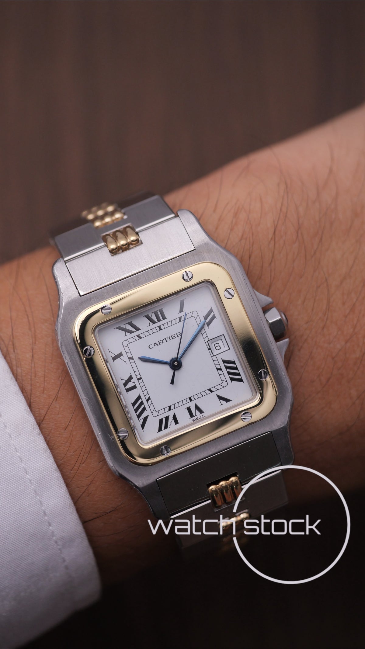 Cartier santos carré ref.2961 Godron Automatic vintage 29x41mm