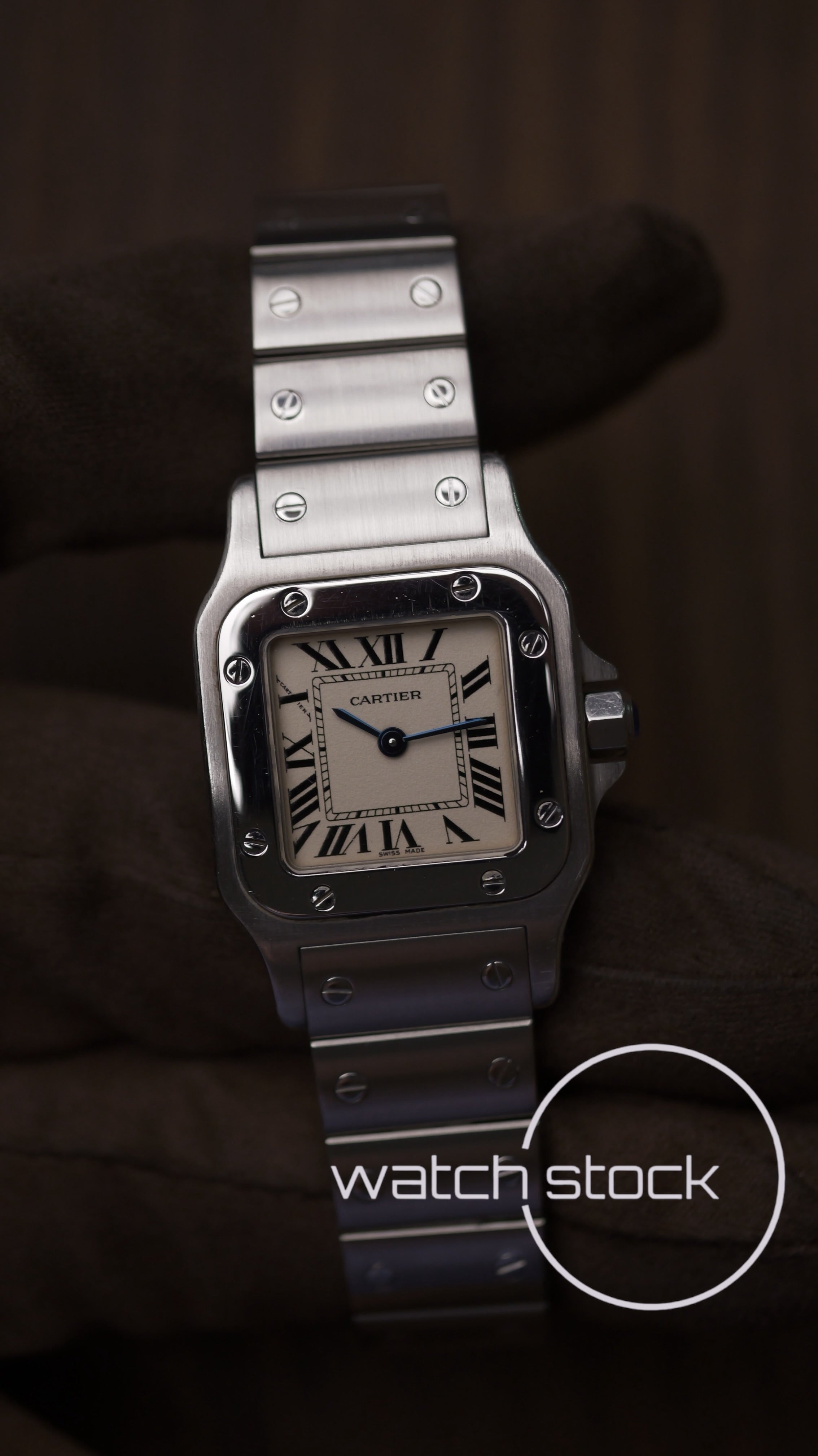 Cartier santos galbee lady quartz 24x35mm ref.1565
