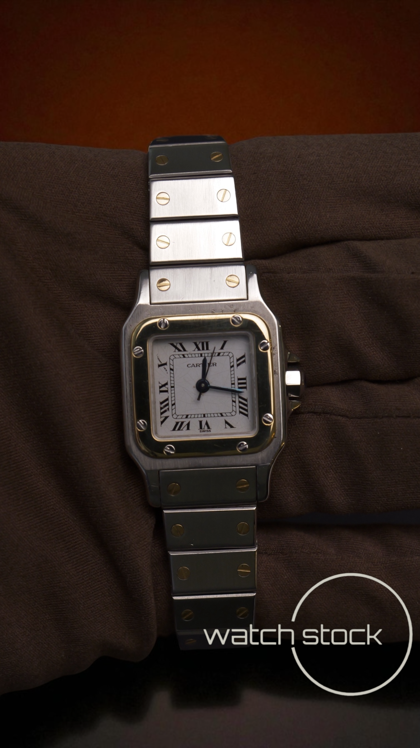 Cartier santos carré lady automatic ref.1170902 24x35mm