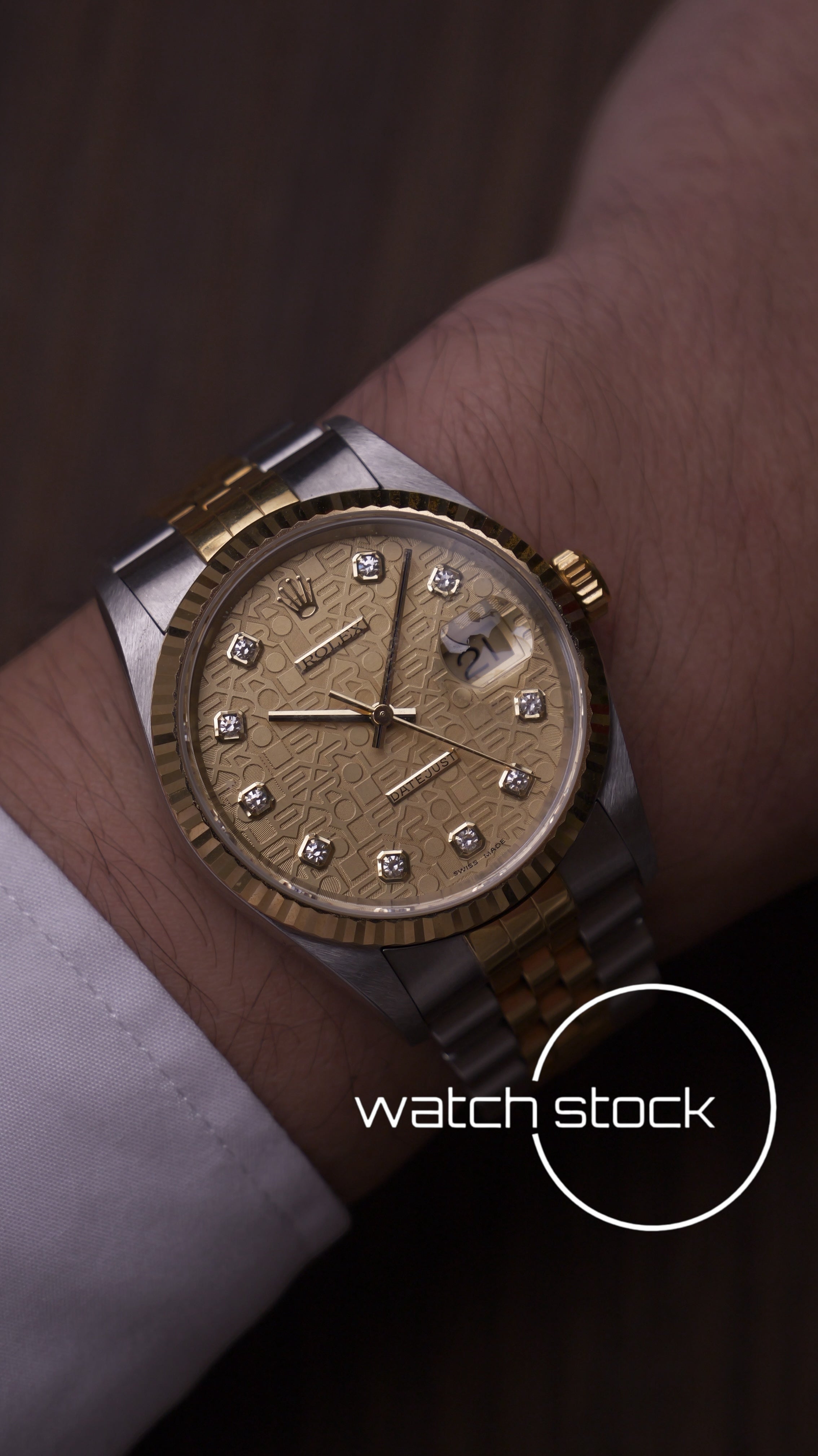 Rolex Datejust 16233G Computer Dial Two Tone Diamonds