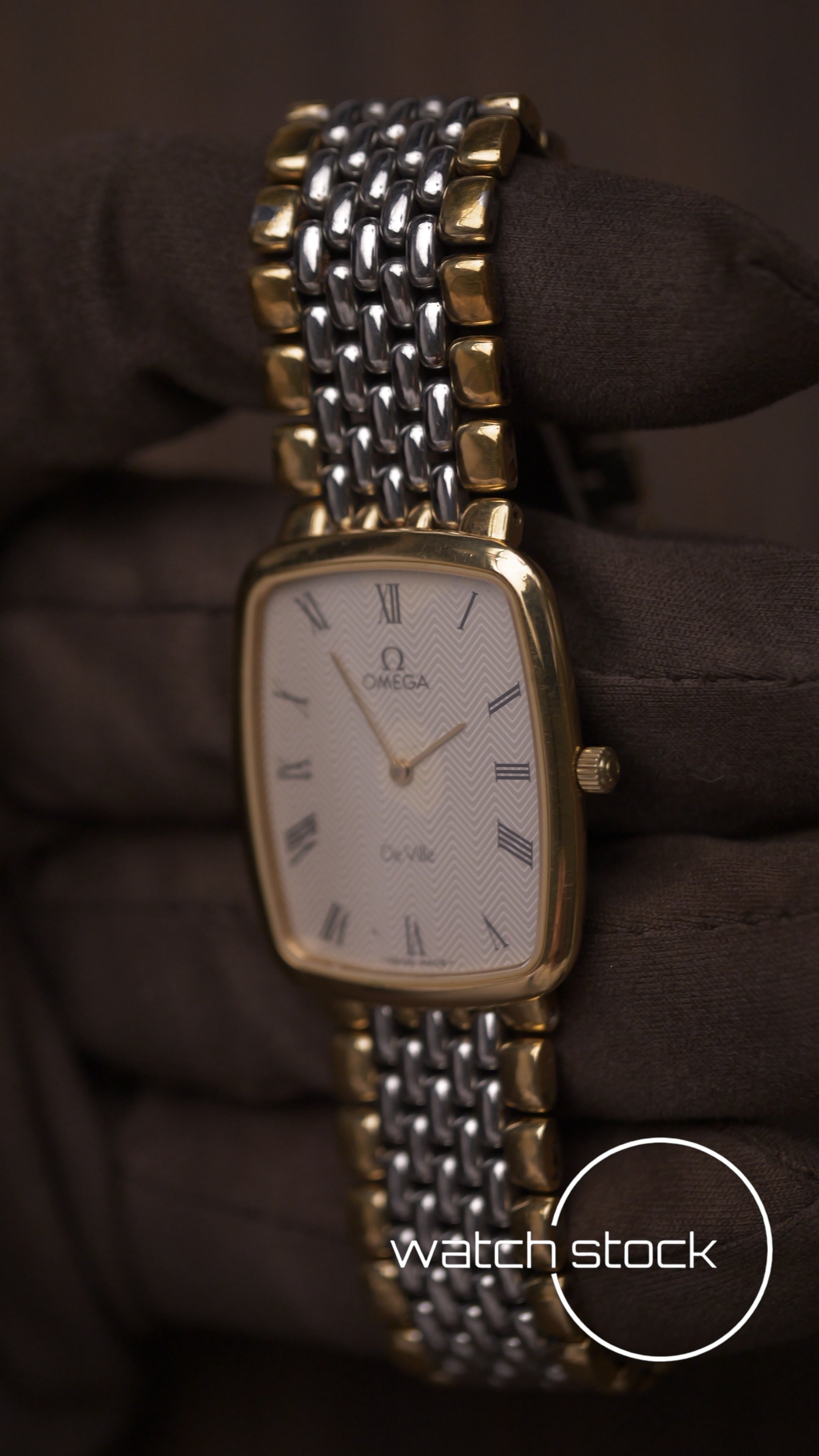 Omega De ville vintage chicchi di riso quadrante onde Quartz 1986