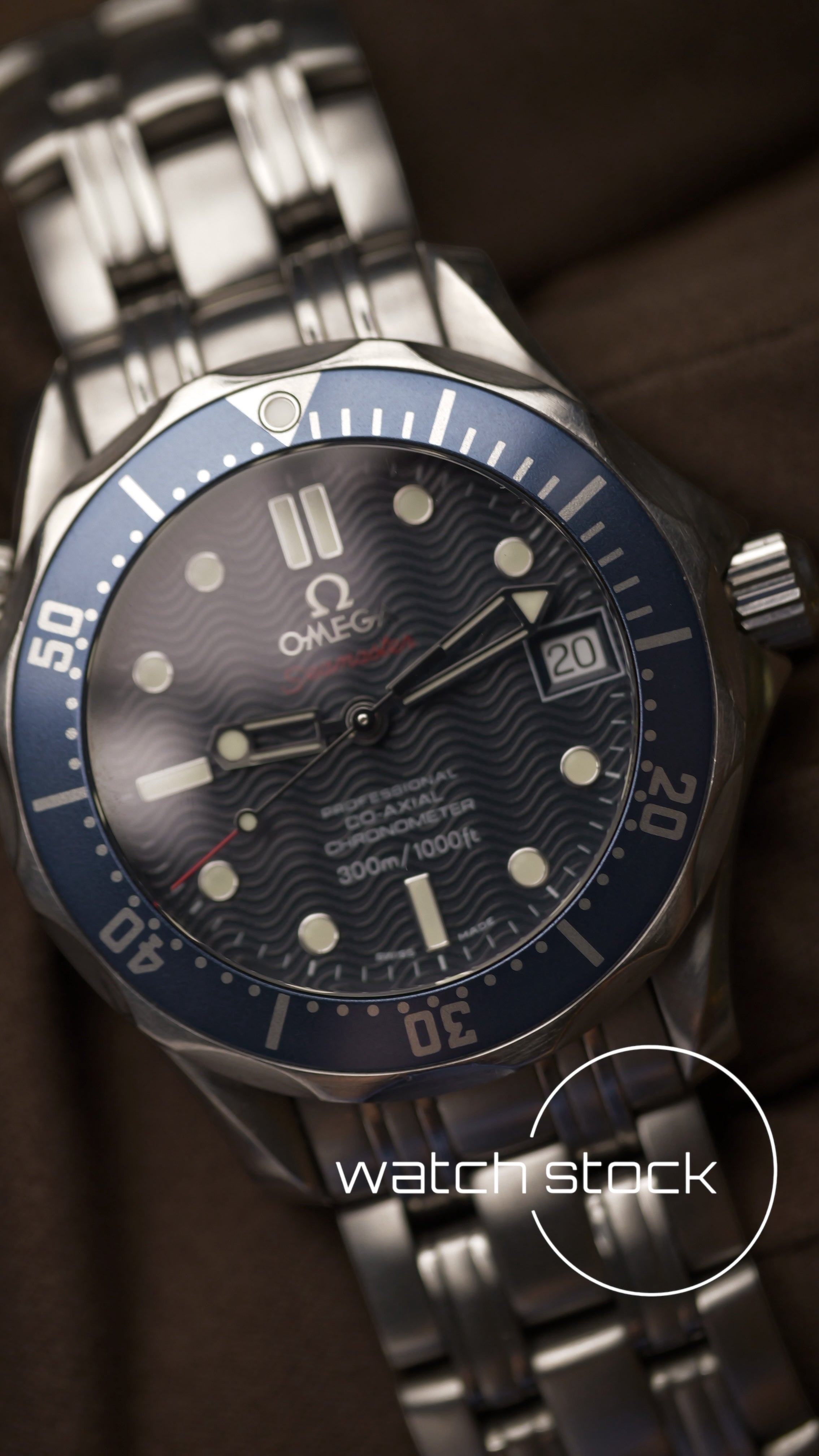 Omega seamaster 300m 36mm co-axial blue dial ref 222280