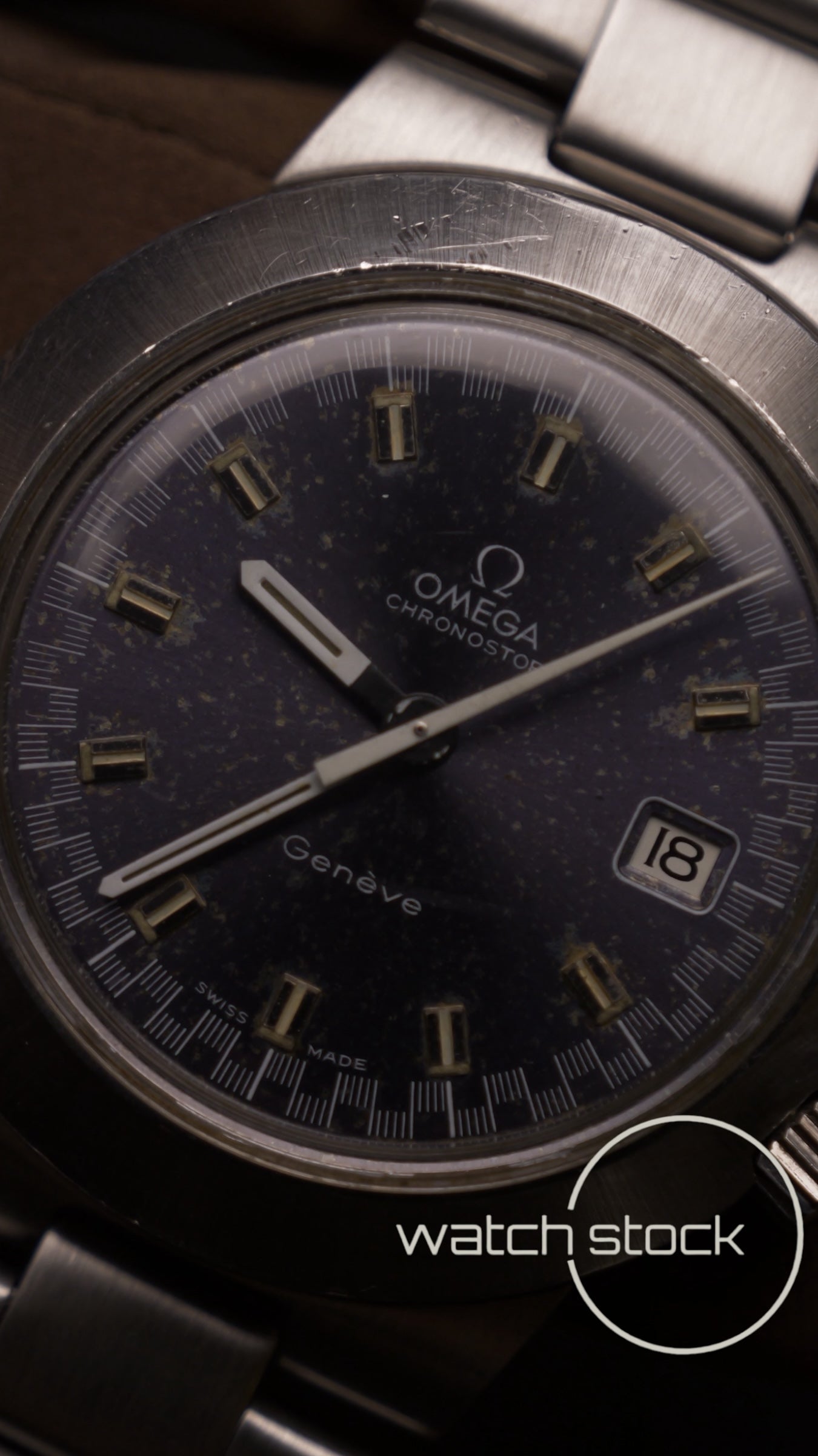 Omega chronostop 41mm blue (violet) dial ref:146.012 RARE Automatic