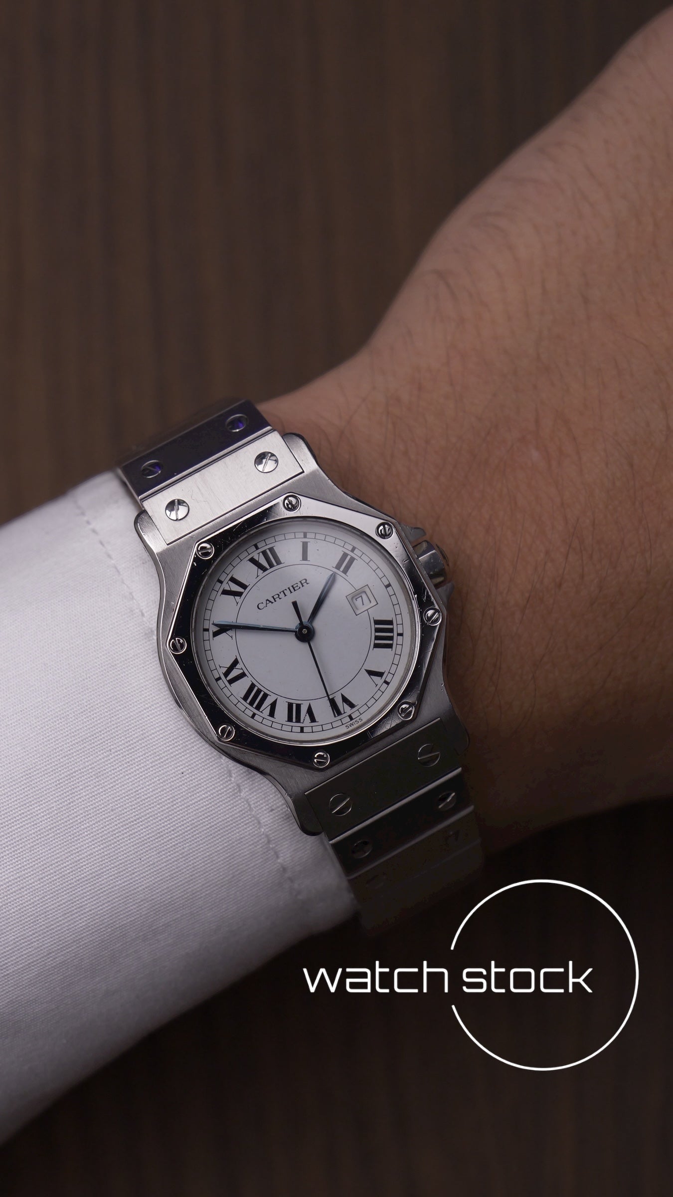 Cartier santos Octagon 30mm Large men ref.2966 Automatic