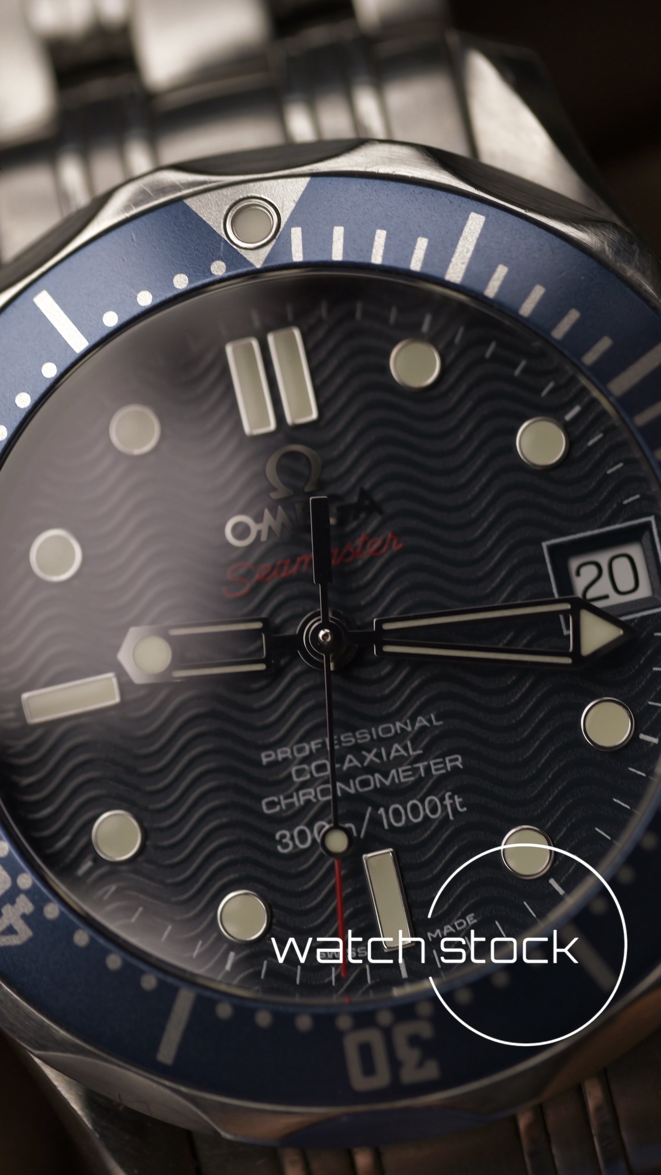 Omega seamaster 300m 36mm co-axial blue dial ref 222280