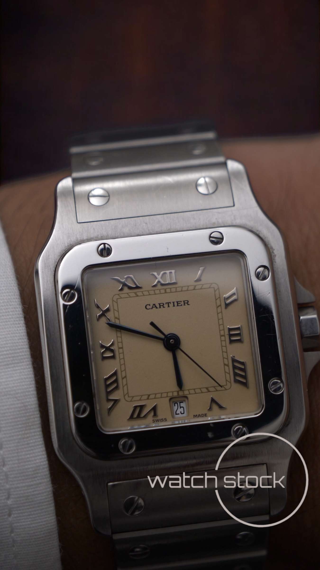 Cartier santos galbe 29x41mm ref.987901 must de cartier quarz