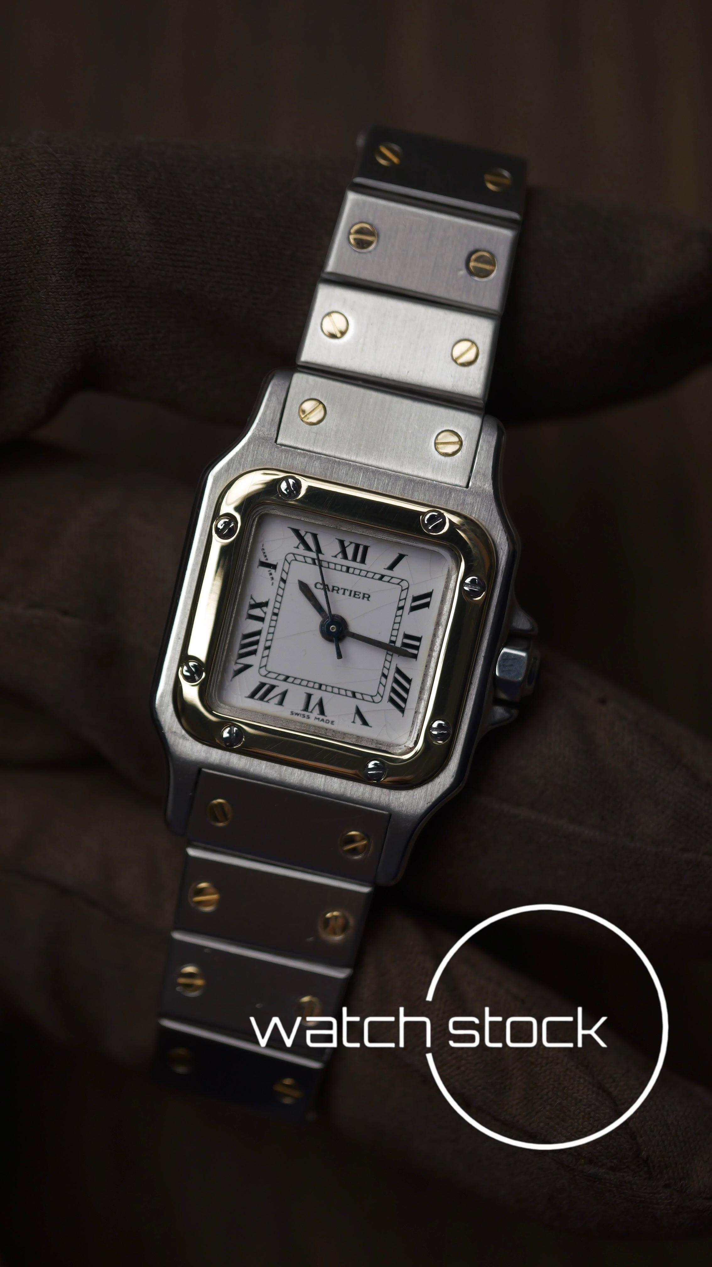 Cartier santos carré lady automatic ref.0902 24x35mm