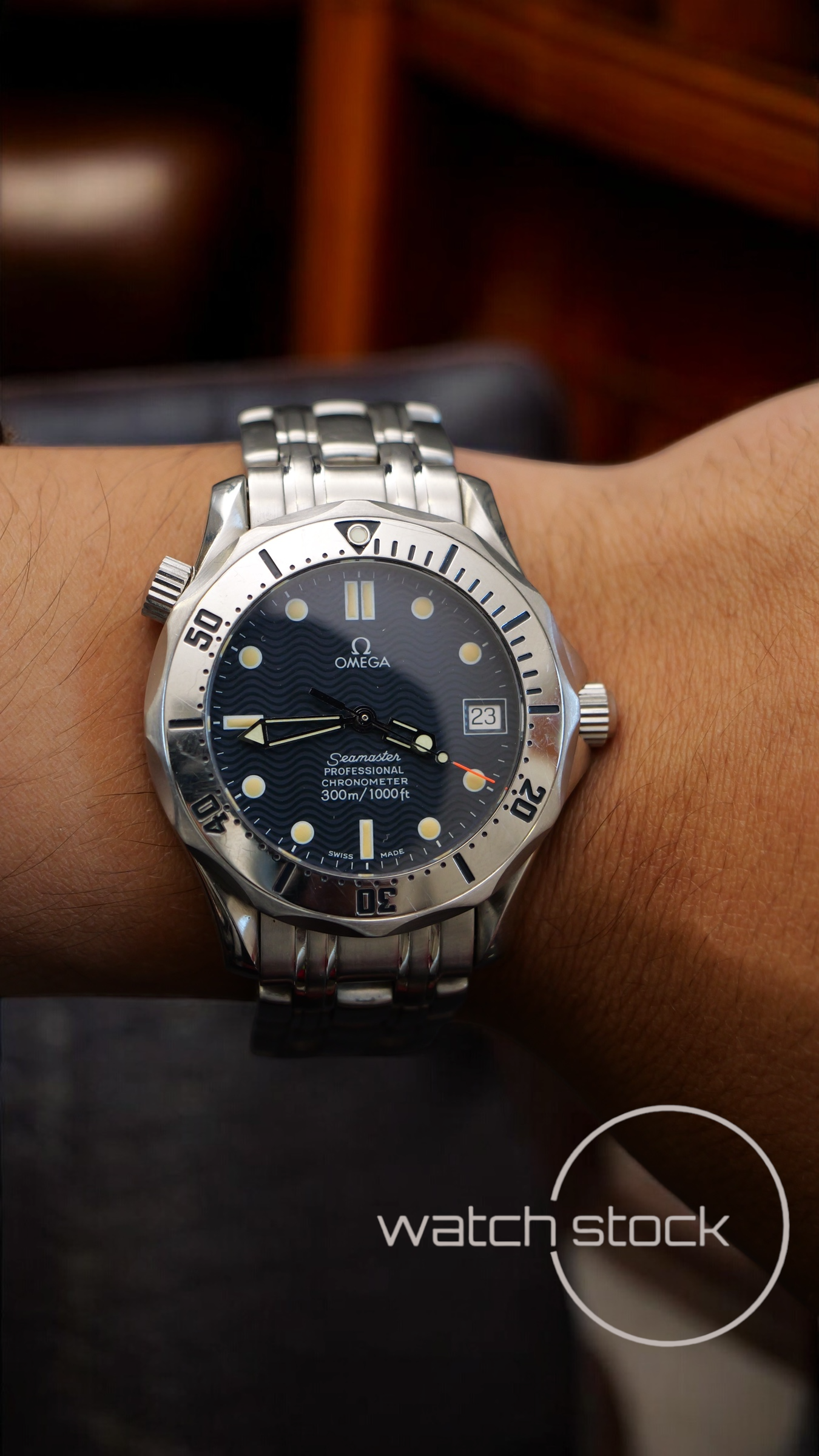 Omega seamaster 300m automatic (36mm) blue dial ref. 168.1502
