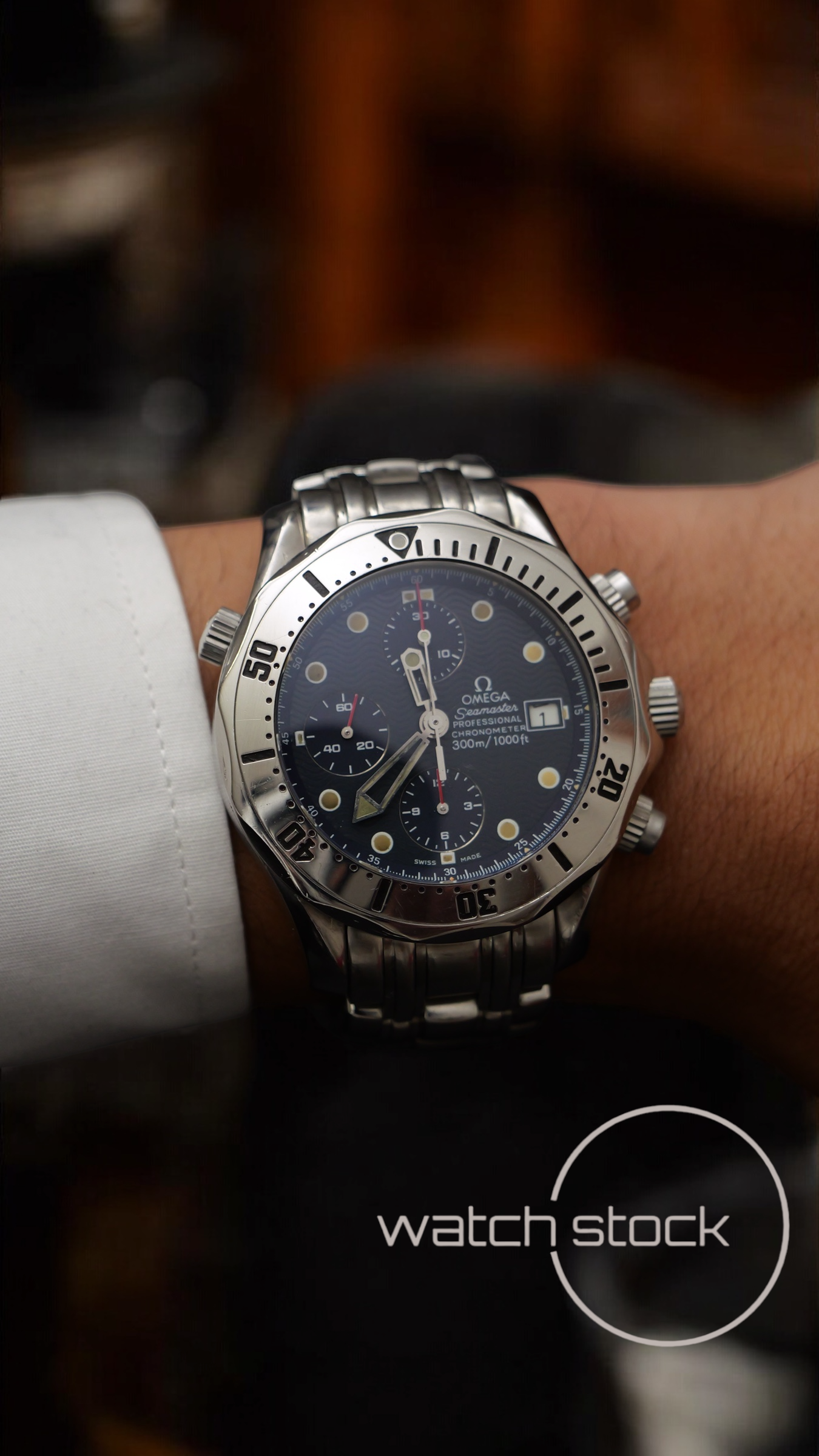 Omega seamaster 300m Chrono 41mm ref.178.0504 blue Revisionato