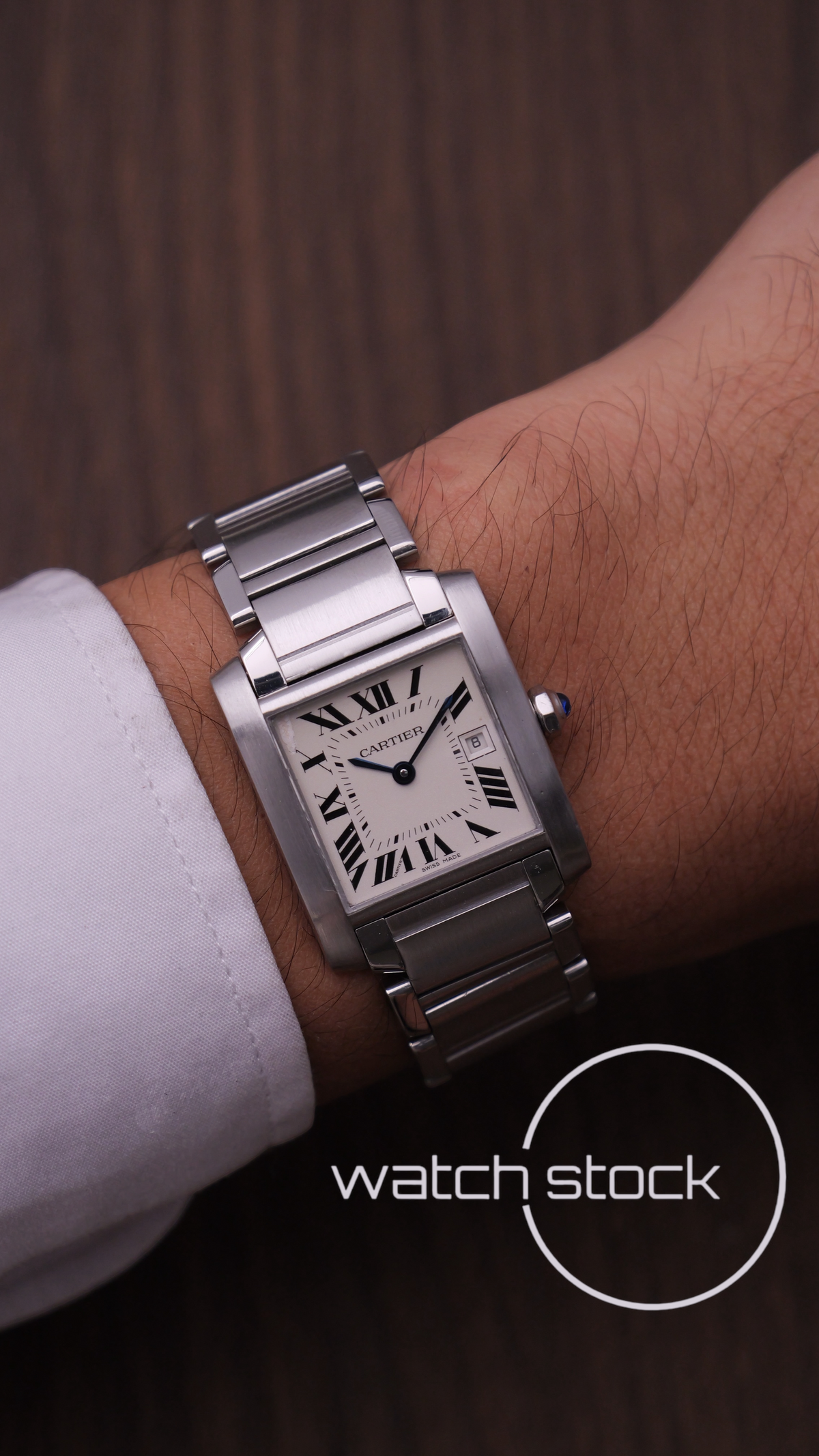 Cartier tank francaise medium ref.2465 29x30mm quartz
