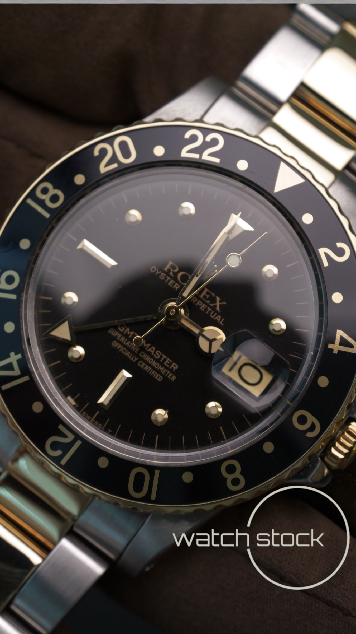 Rolex gmt master nipple dial ref 1675 anno 1977 gold/steel