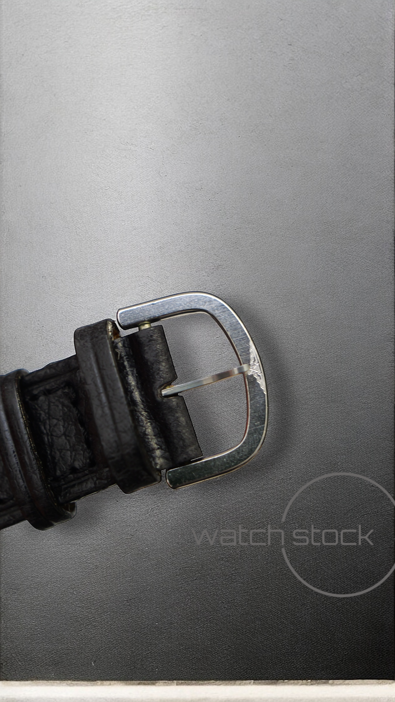 Cinturino Longines in pelle nera con fibbia loggata ansa 21mm