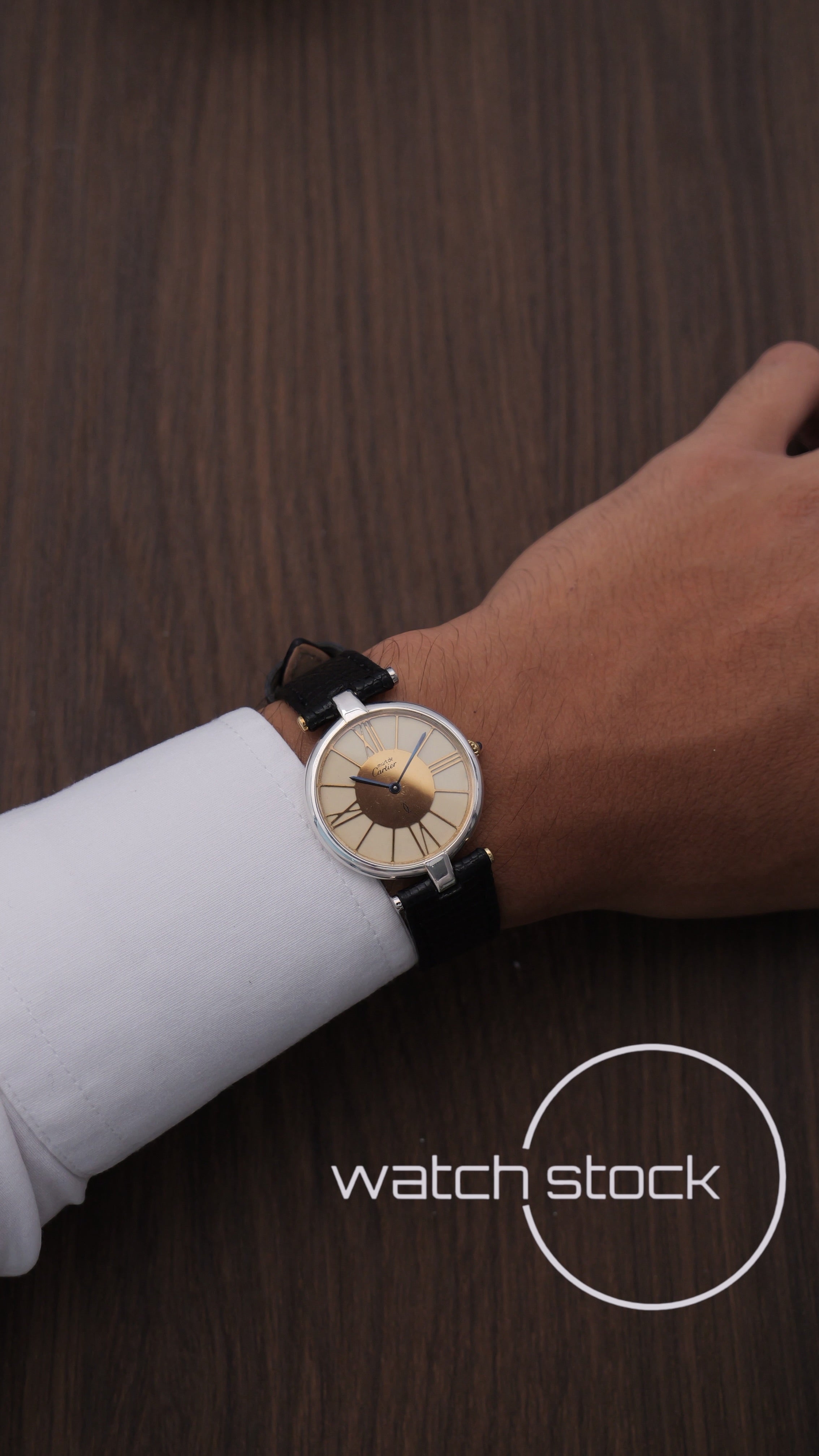 Cartier Vendome 30mm roman numbers dial anno 1990º