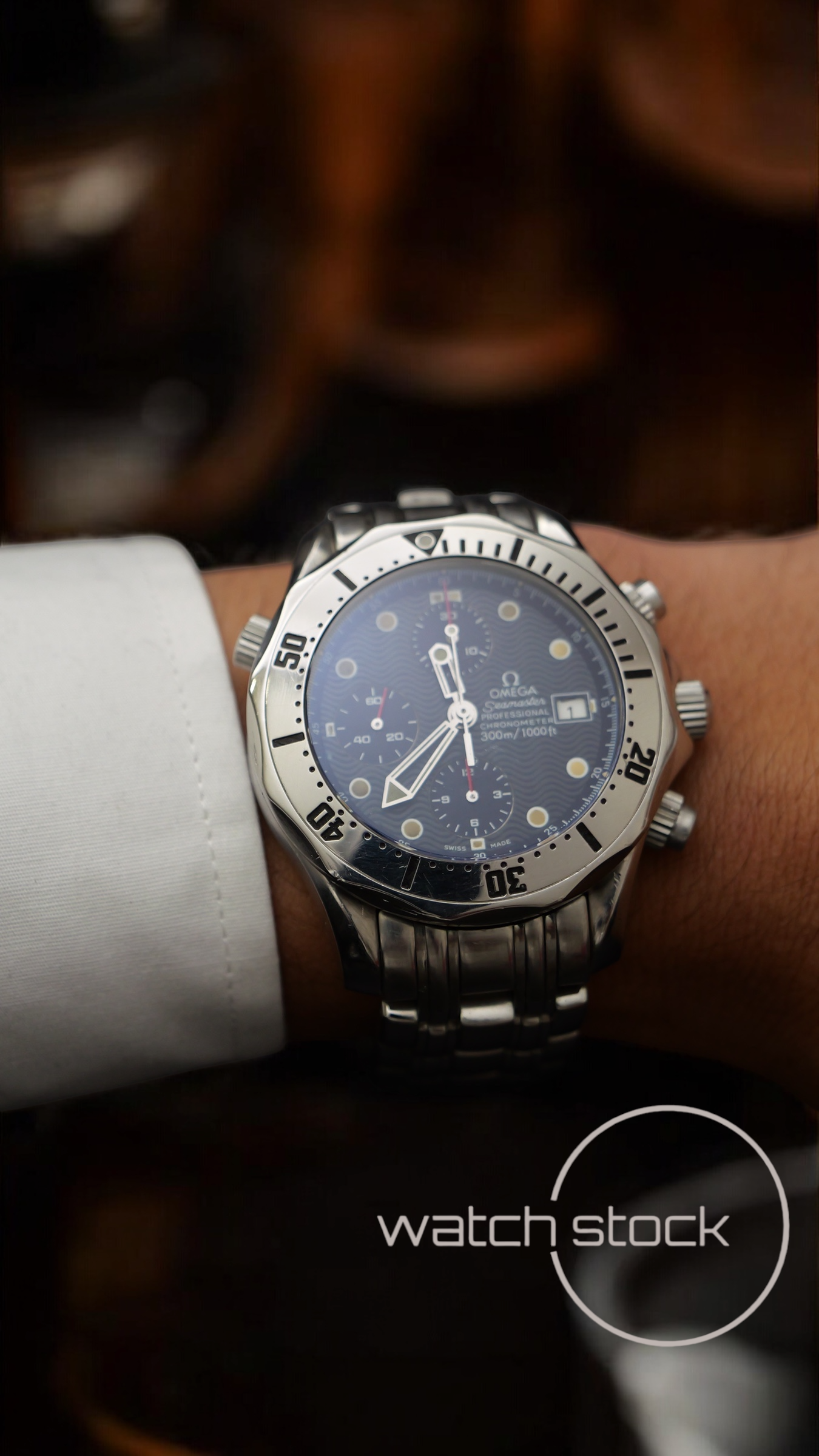 Omega seamaster 300m Chrono 41mm ref.178.0504 blue Revisionato