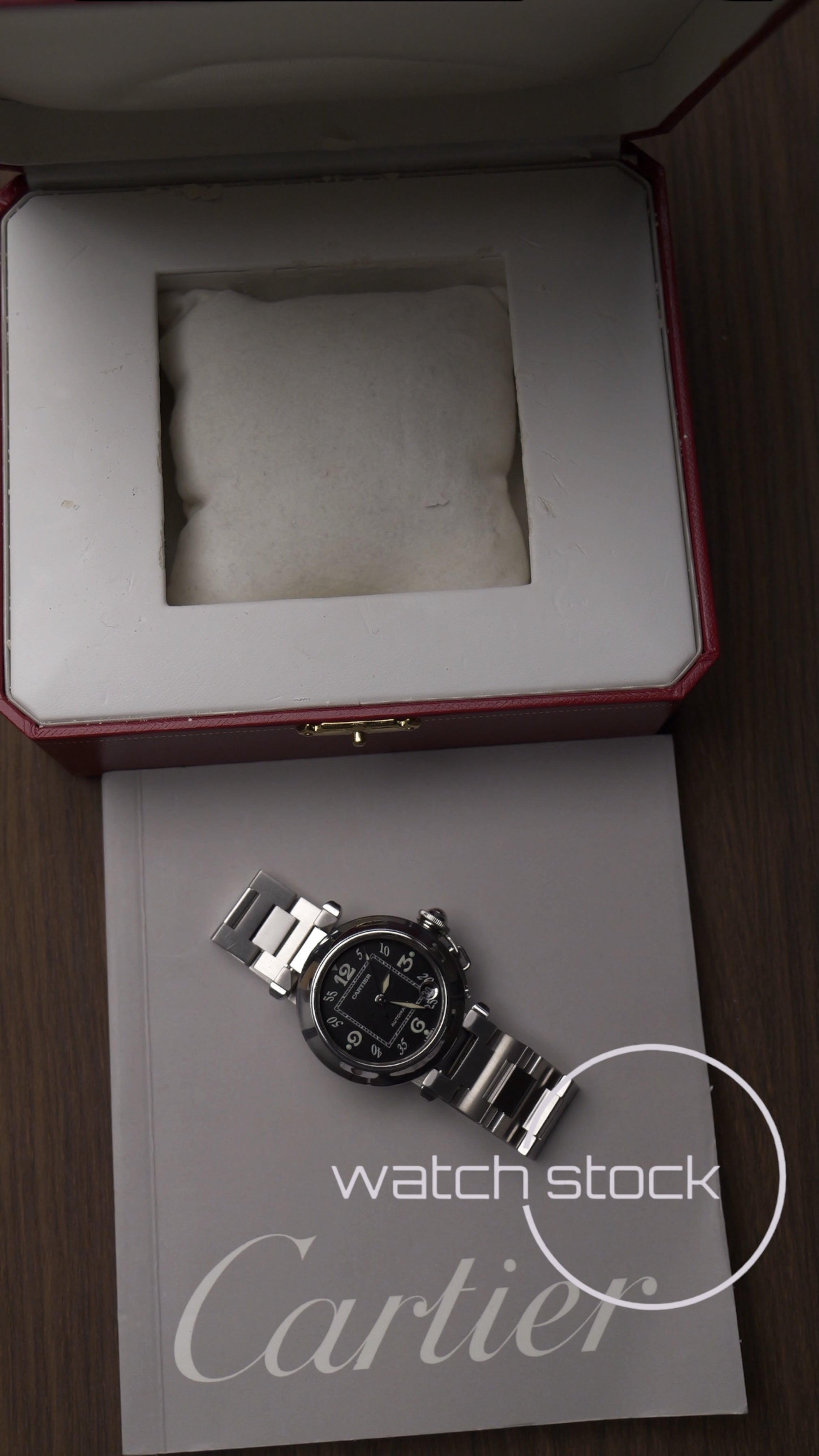 Cartier Pasha Automatic 35mm ref.2324 Black dial Full Set