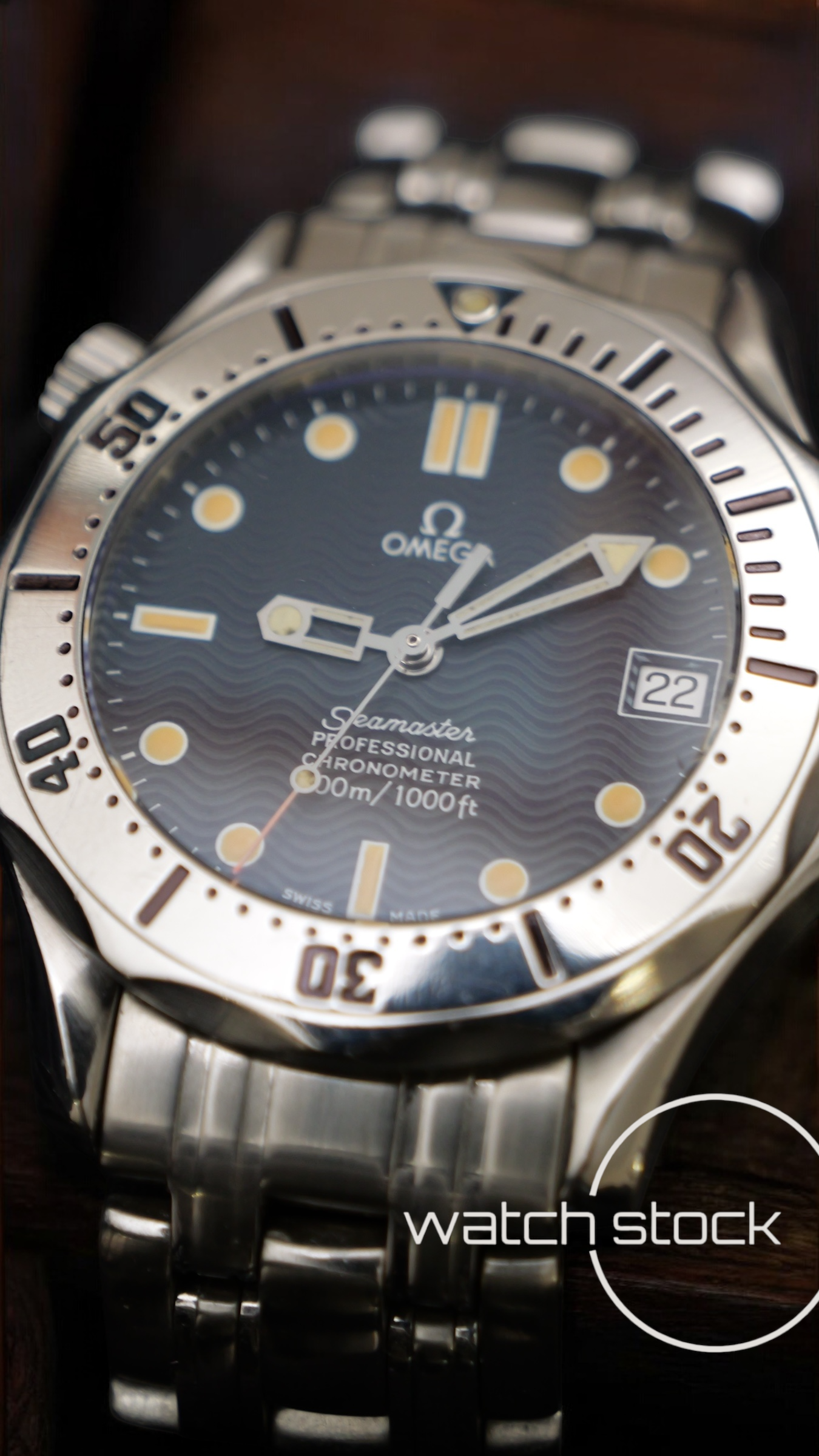 Omega seamaster 300m automatic 36mm blue dial ref. 168.1502