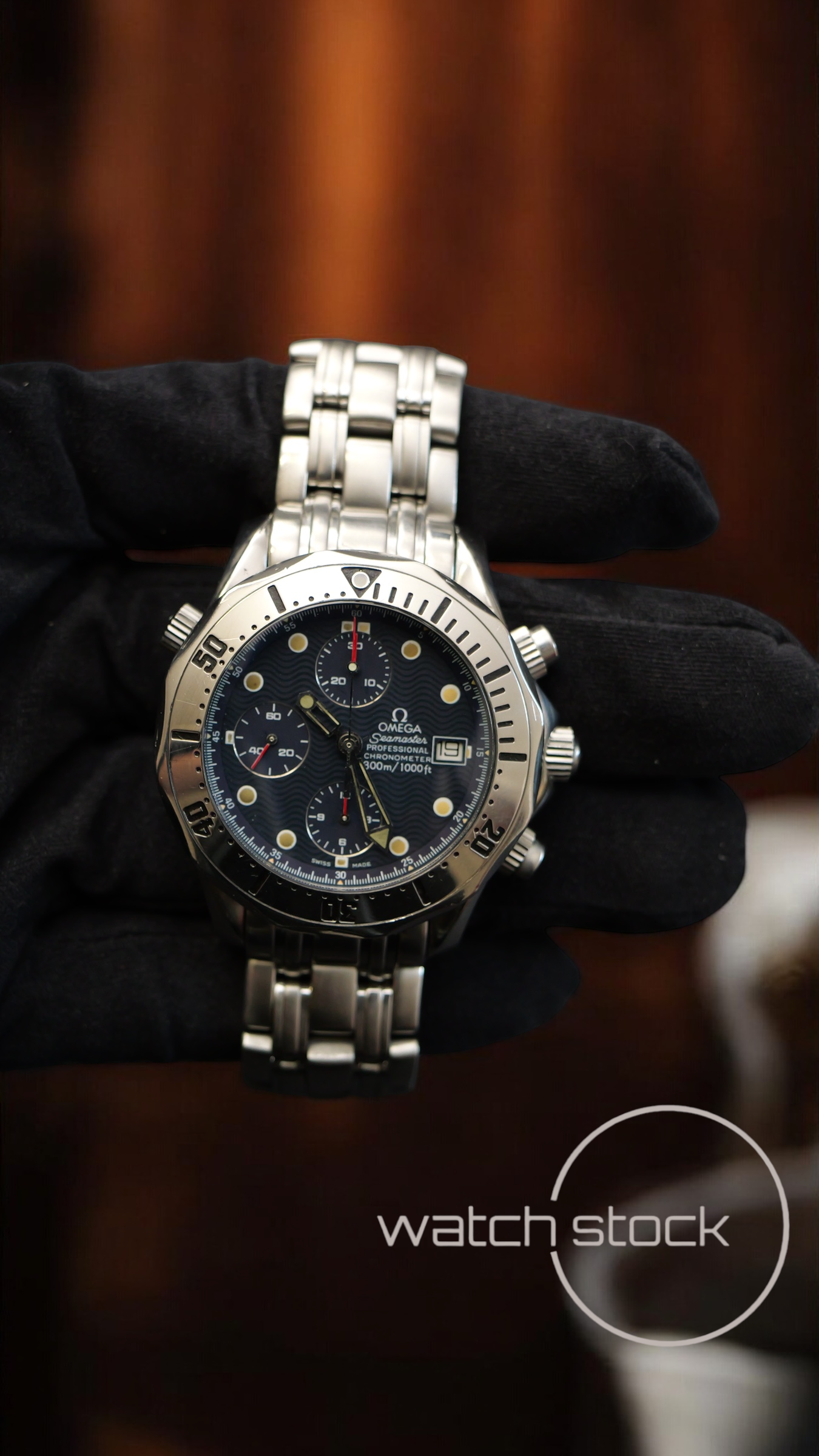 Omega seamaster 300m Chrono 41mm ref.178.0504 blue Revisionato