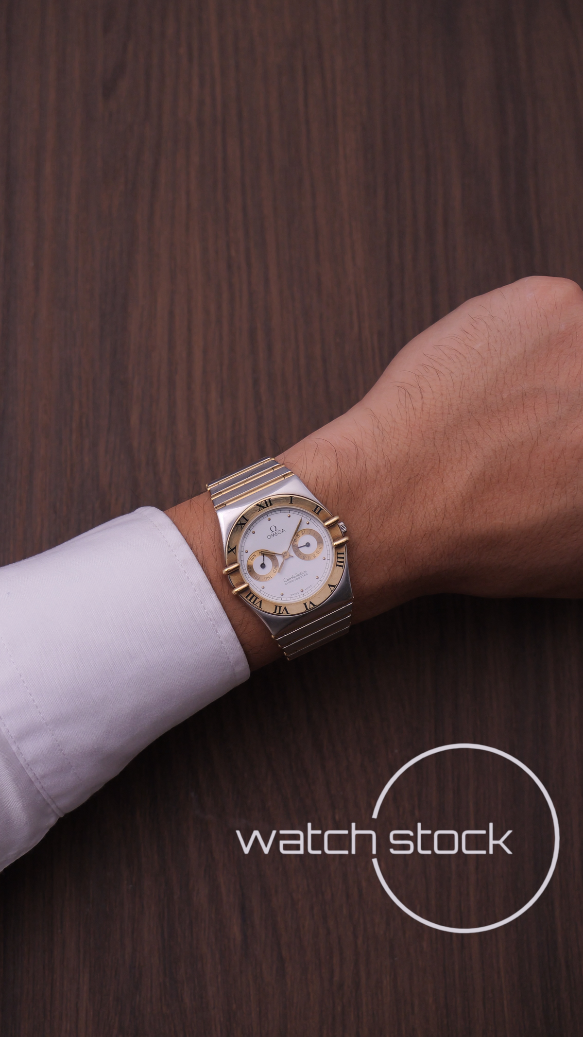 Omega constellation day-date 34mm two-tone