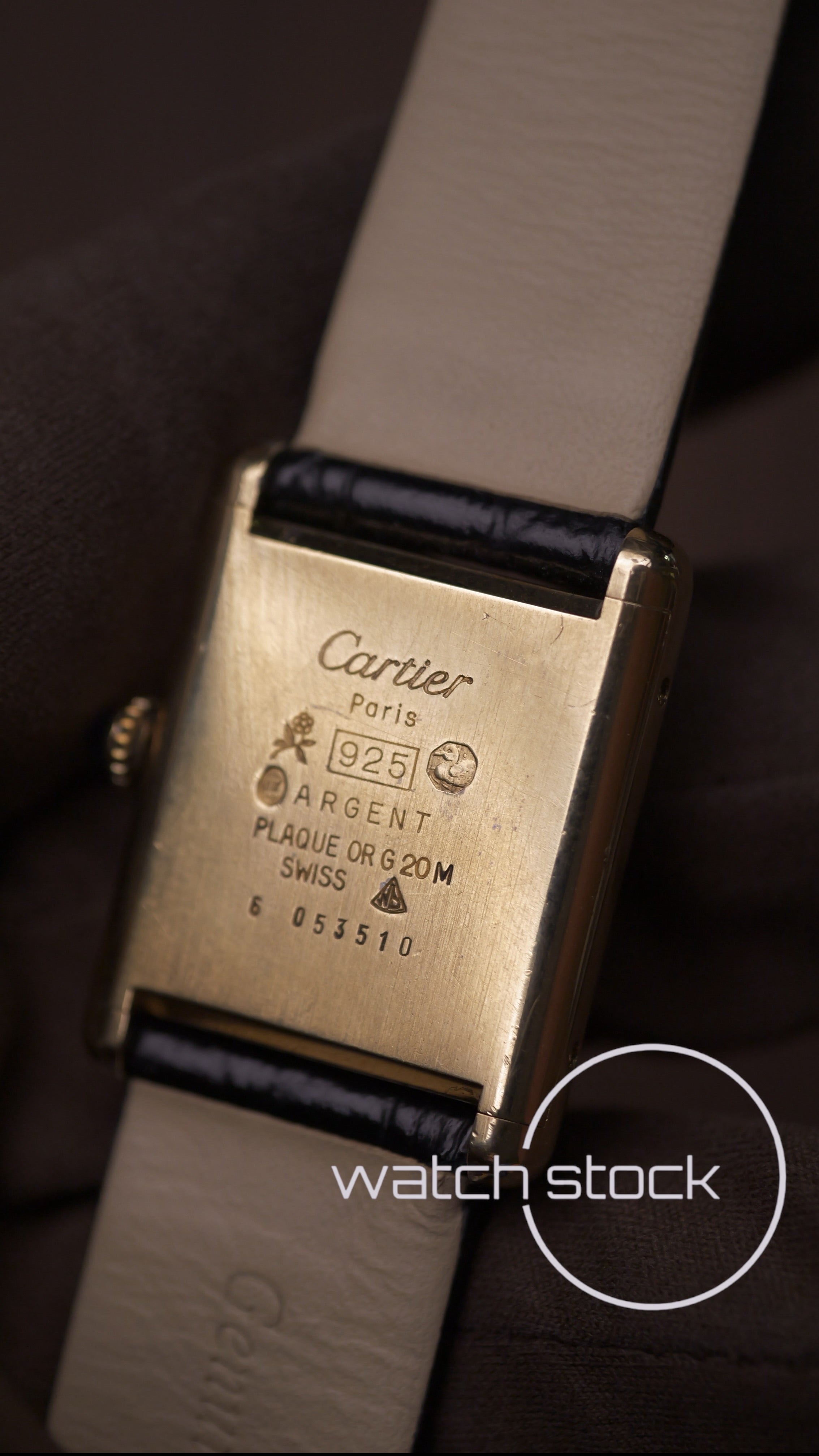 Cartier Tank lemon roman numbers dial taglia 6
