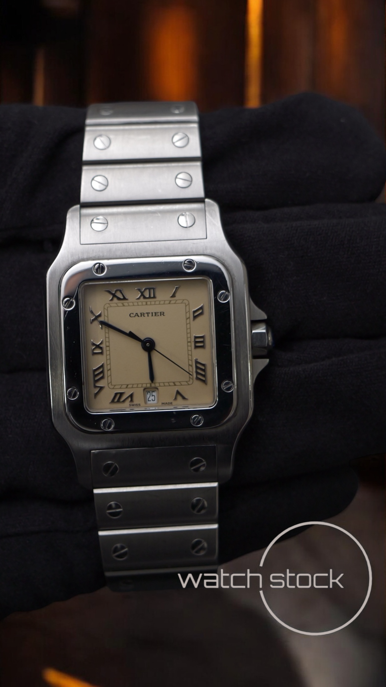 Cartier santos galbe 29x41mm ref.987901 must de cartier quarz