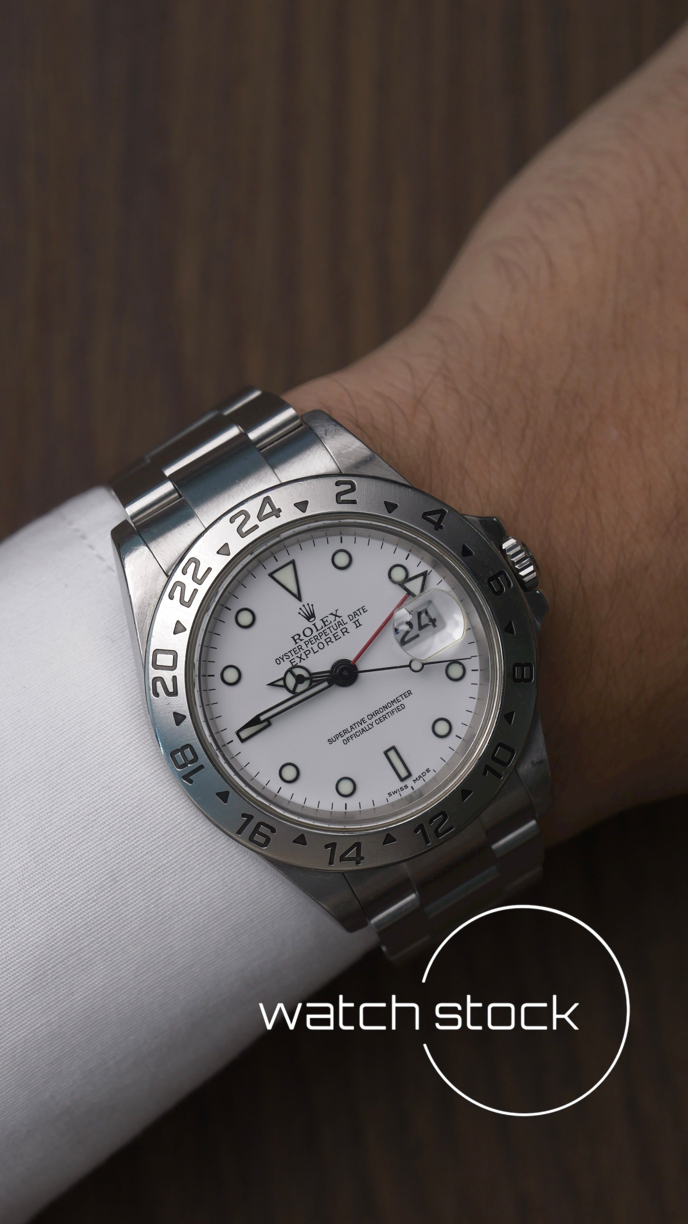 Rolex Explorer II 16570 white dial 39mm
