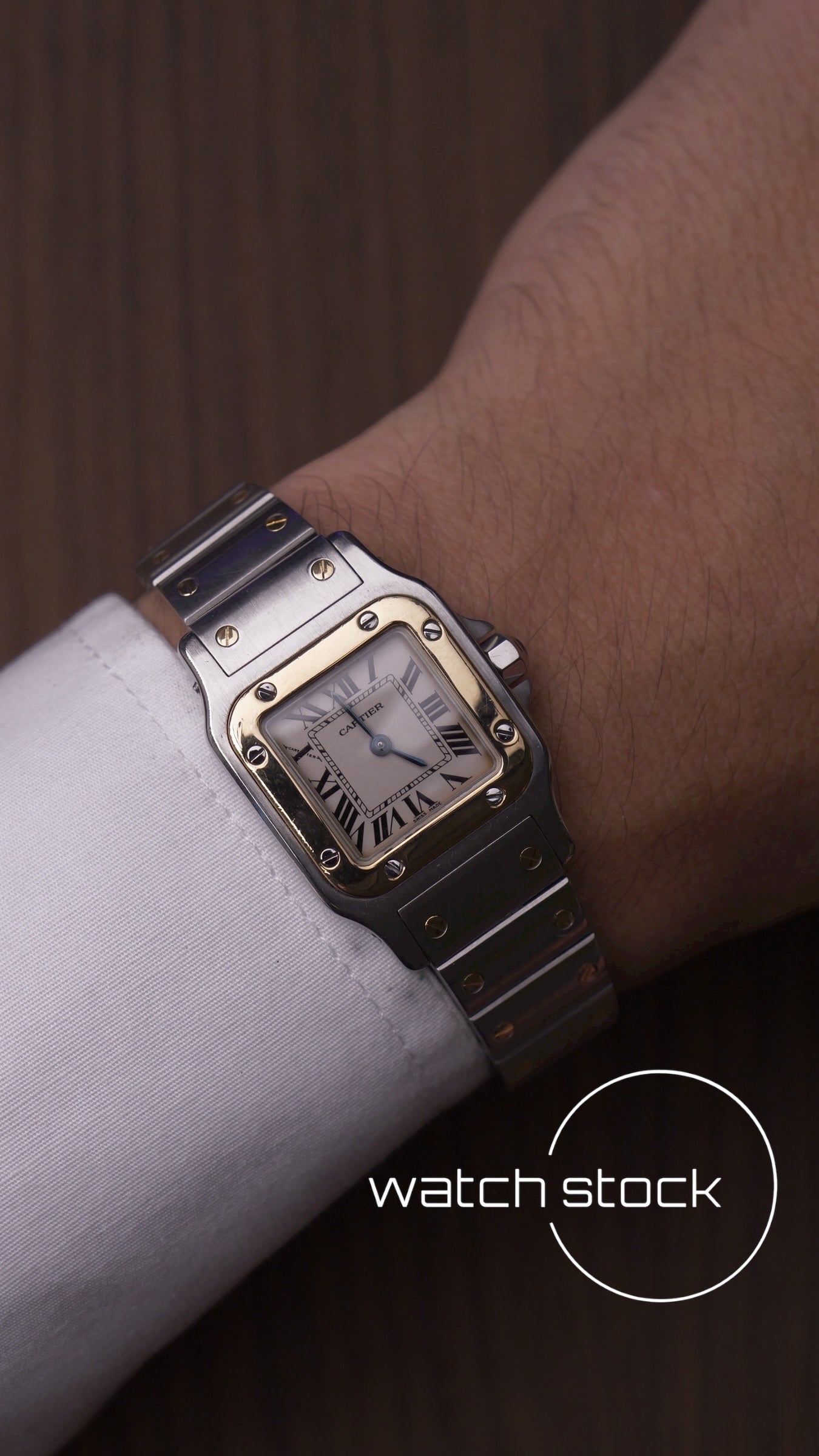 Cartier santos galbee lady quartz 24x35mm ref.1565