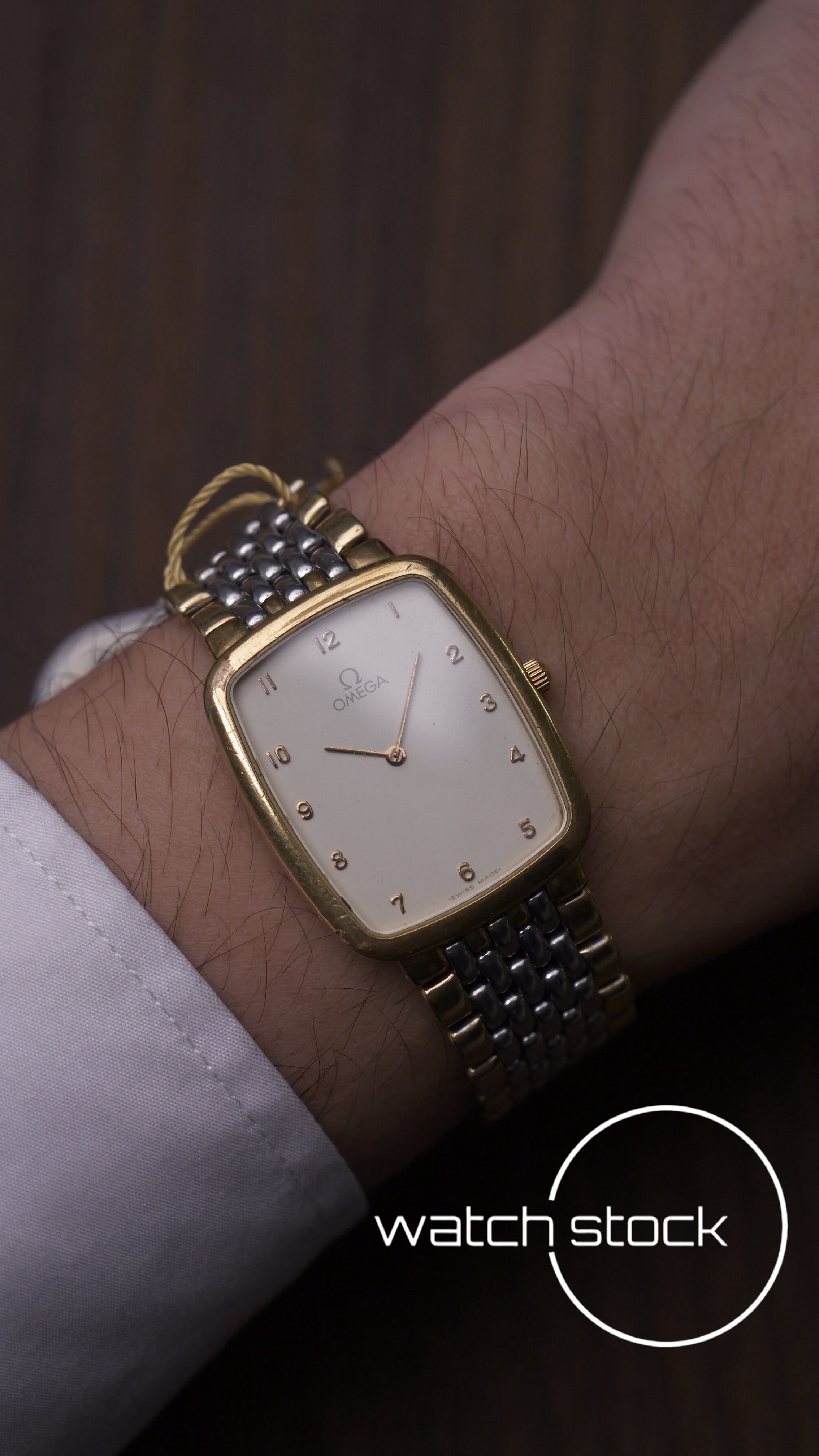 Omega de ville 1986 braccialato con scatola e cartellino Quartz