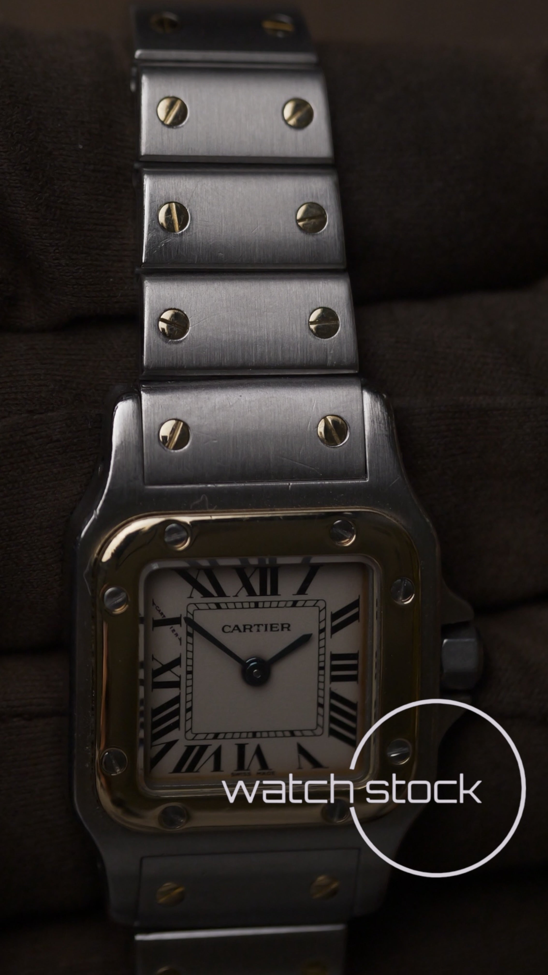 Cartier santos galbee lady quartz 24x35mm ref.166930