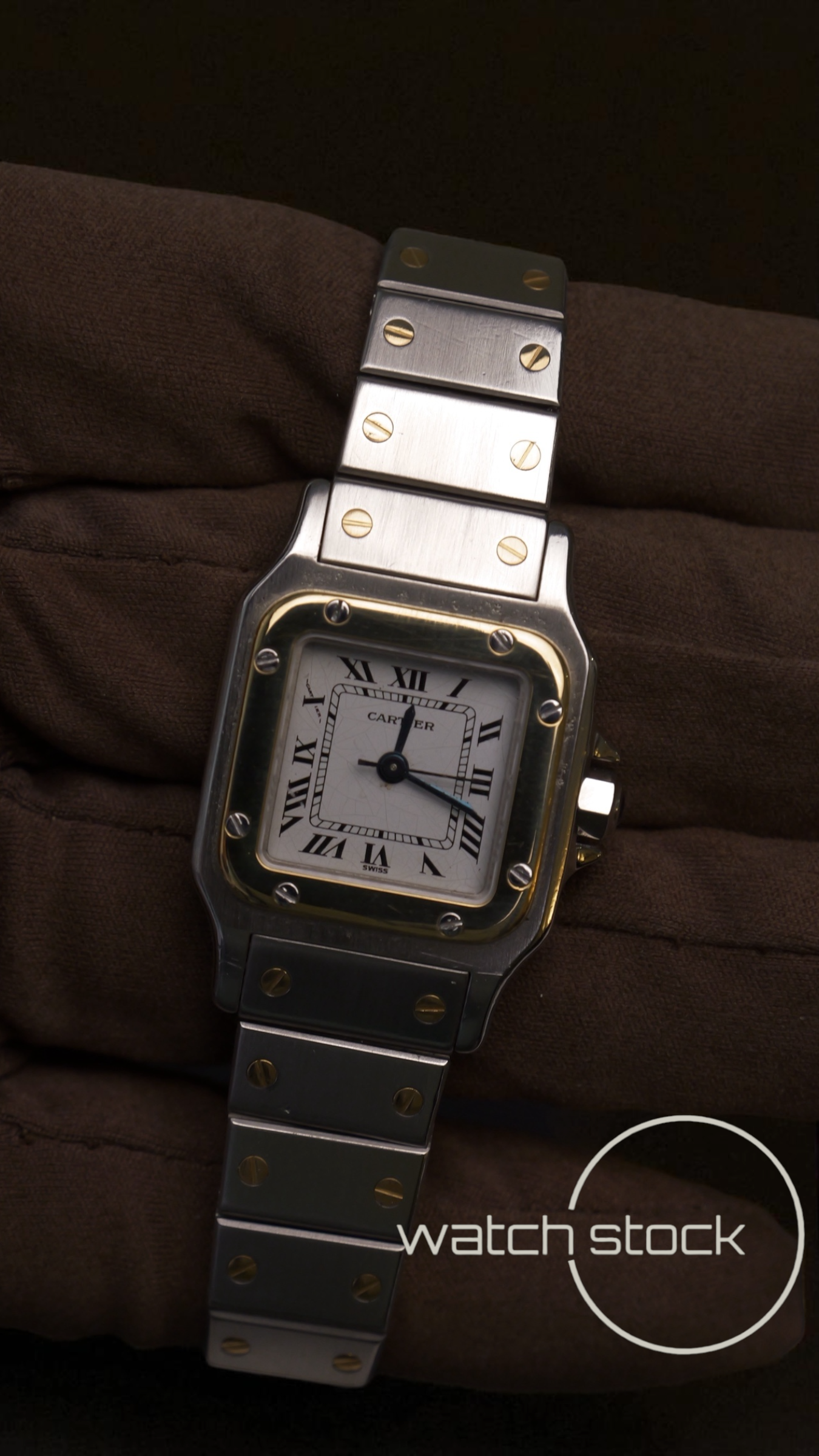 Cartier santos carré lady automatic ref.1170902 24x35mm