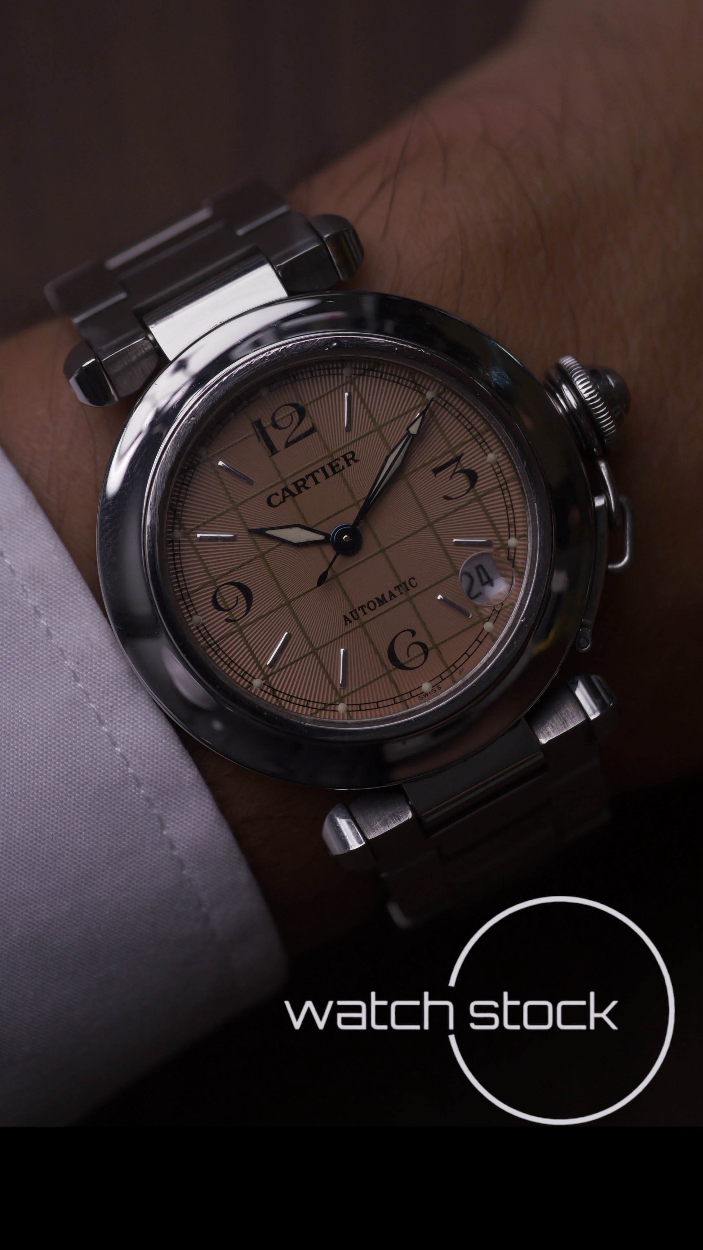 Cartier Pasha Automatic FULL SET 35mm ref.2324 Salmon Dial (Copia)