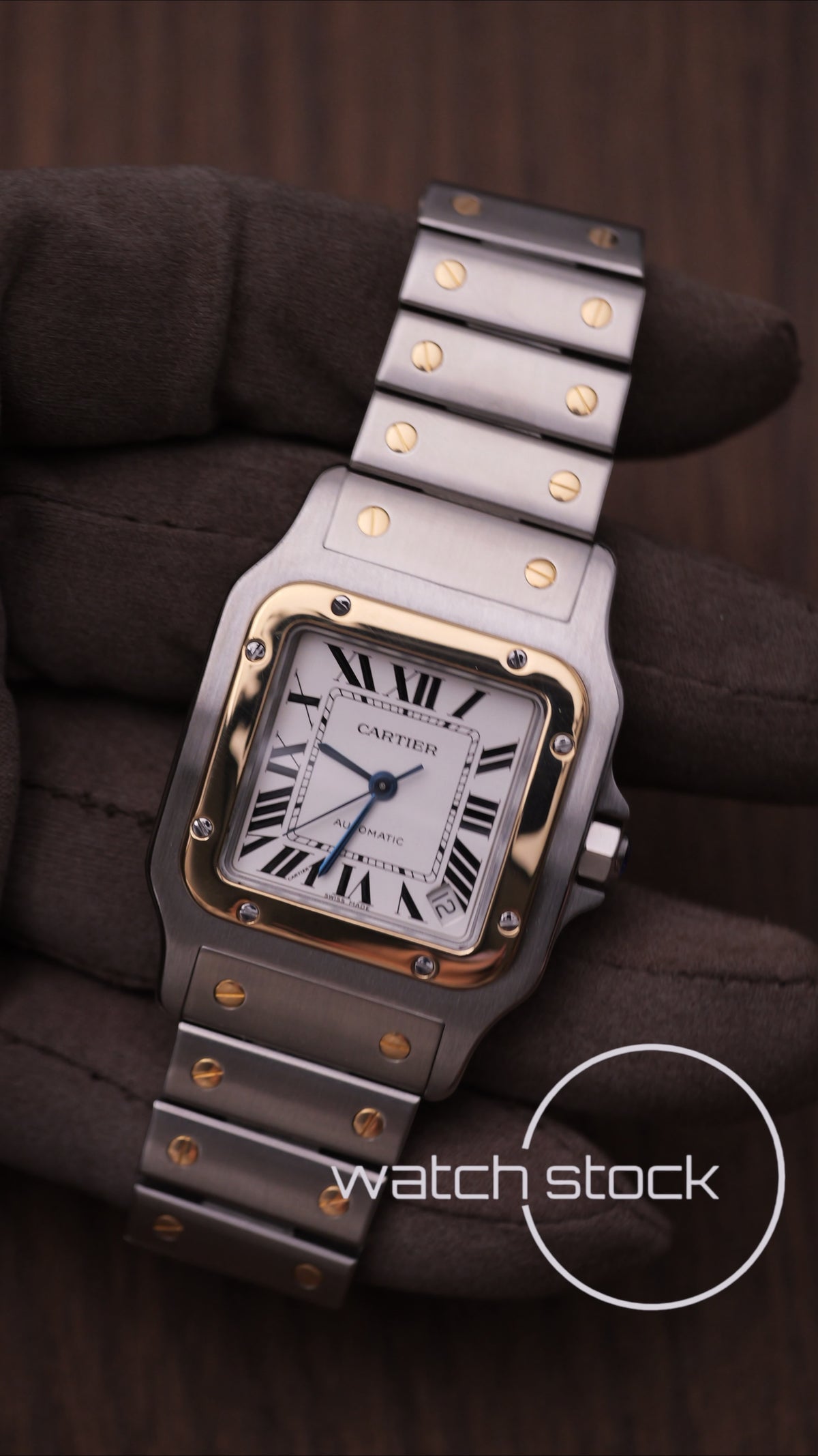 Cartier santos galbee XL Gold Steel ref.2823 Automatic 32x45mm