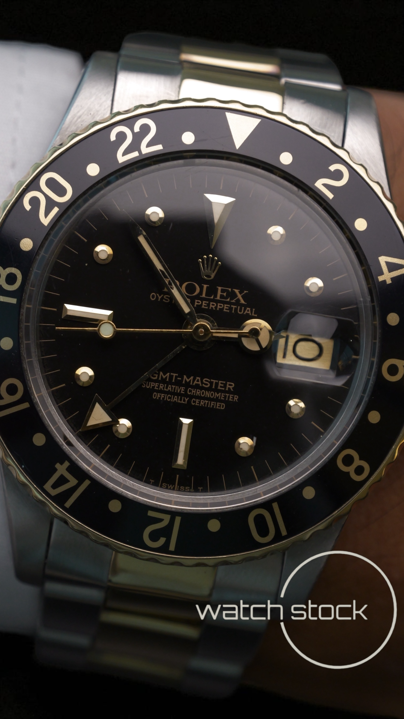 Rolex gmt master nipple dial ref 1675 anno 1977 gold/steel