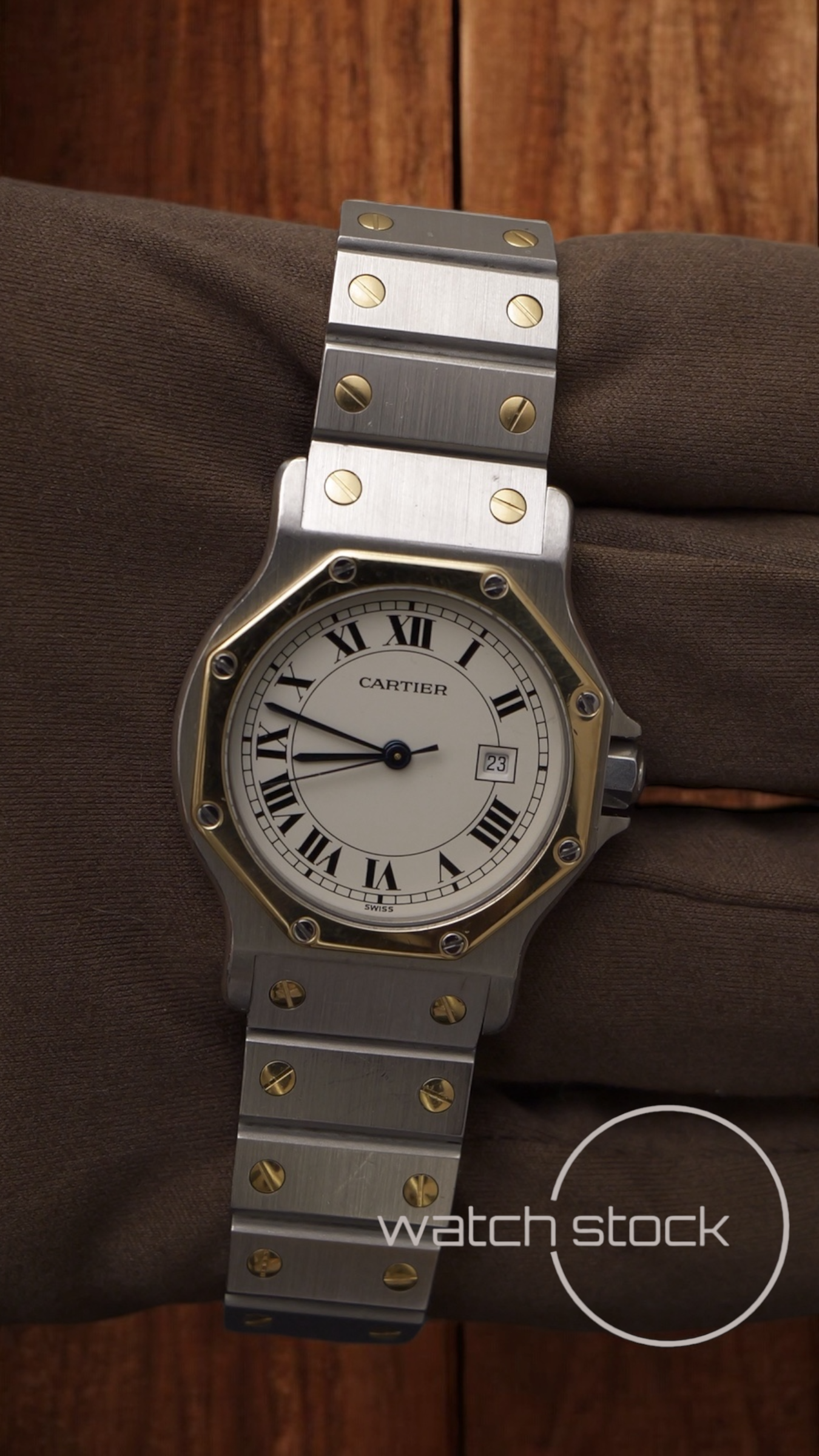 Cartier santos Octagon FULL SET 30mm (Large) men santos de cartier 2966 Automatic