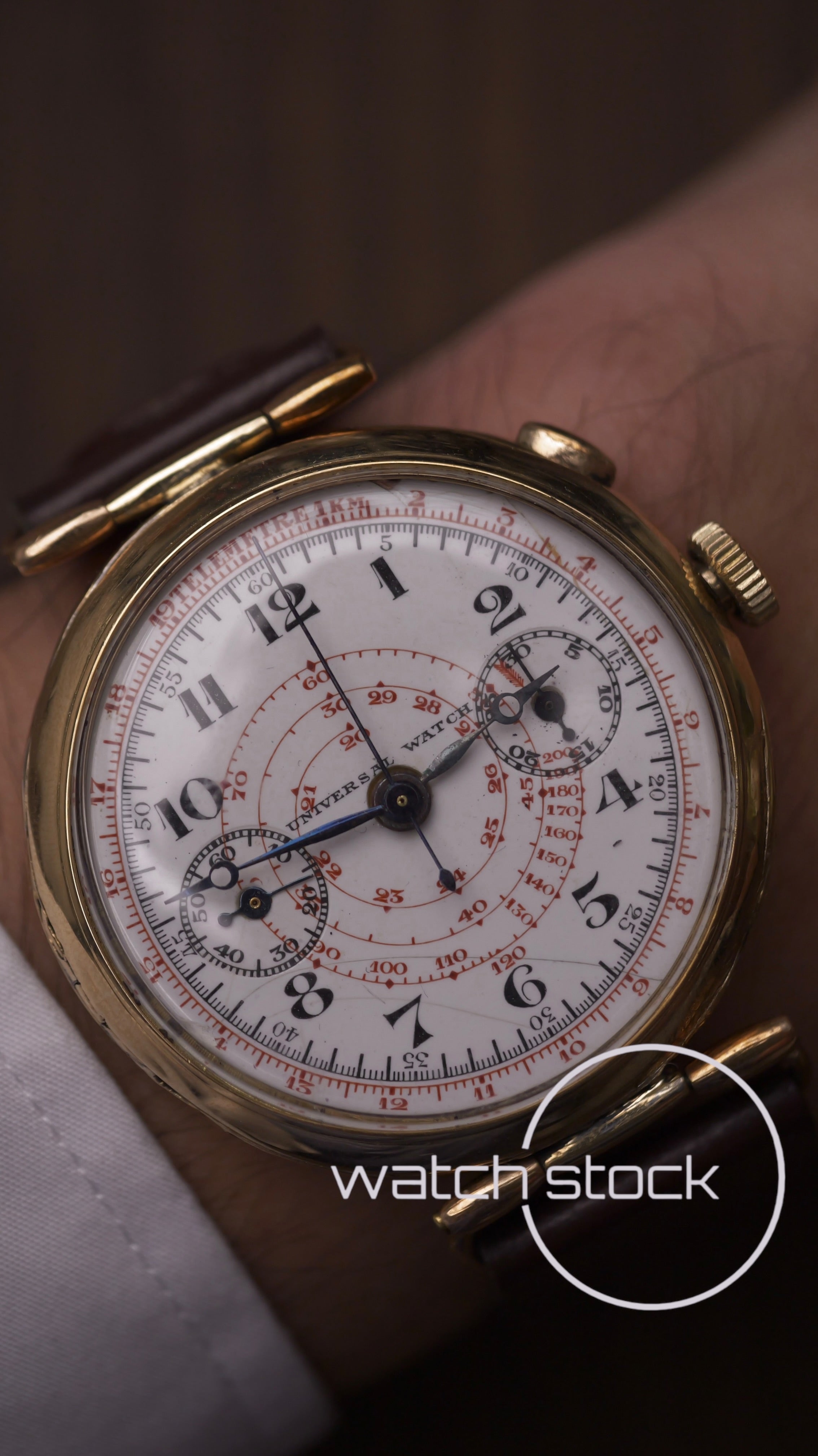Universal geneve watch monopusher 1930 (40mm) white ceramic dial