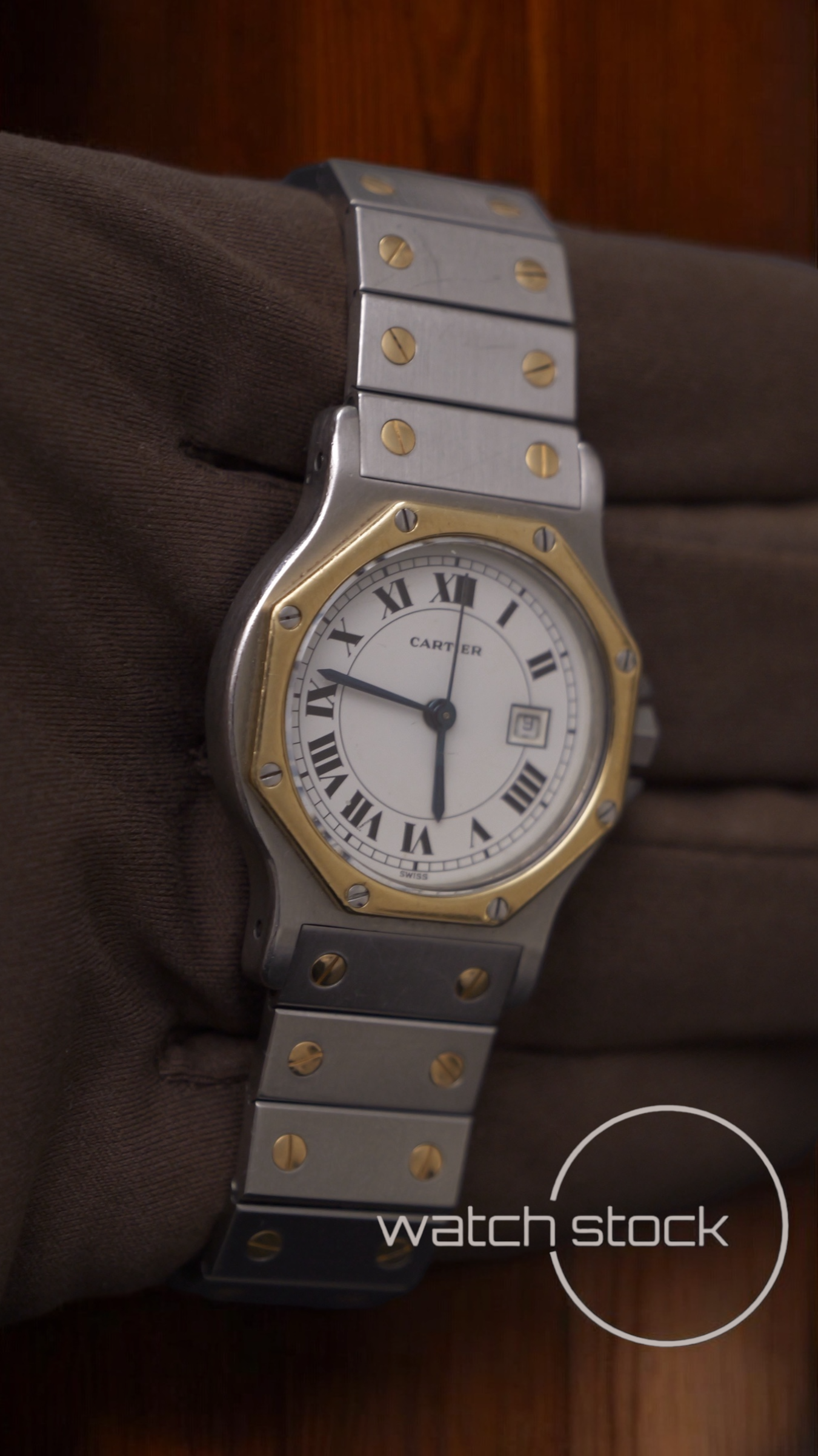 Cartier santos Octagon 30mm Large men santos de cartier ref.2966 Automatic