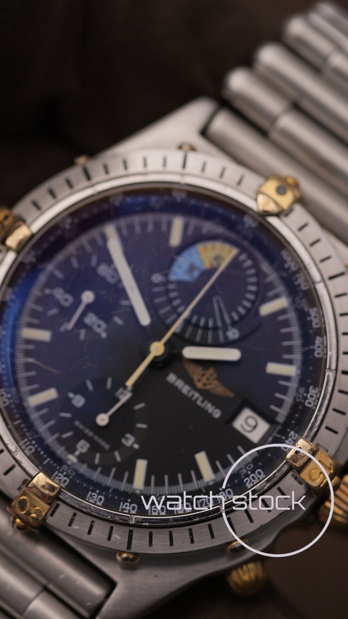 Breitling chronomat Yachting regatta black dial ref.81.950 bracciale a cartucciera + Box